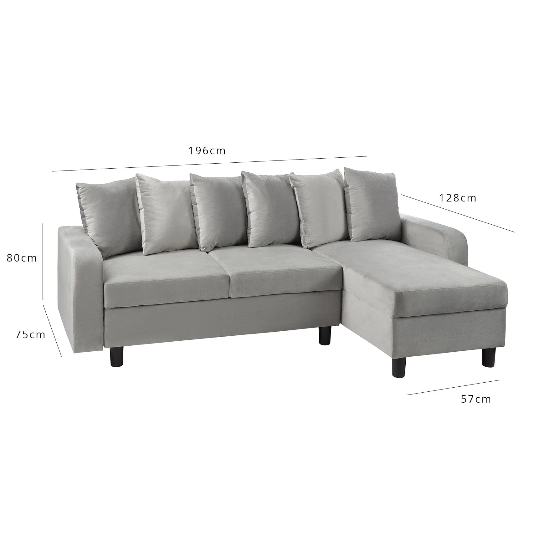 Outlet - Tracy Corner Sofa - Lagoon Teal Velvet - Image 4