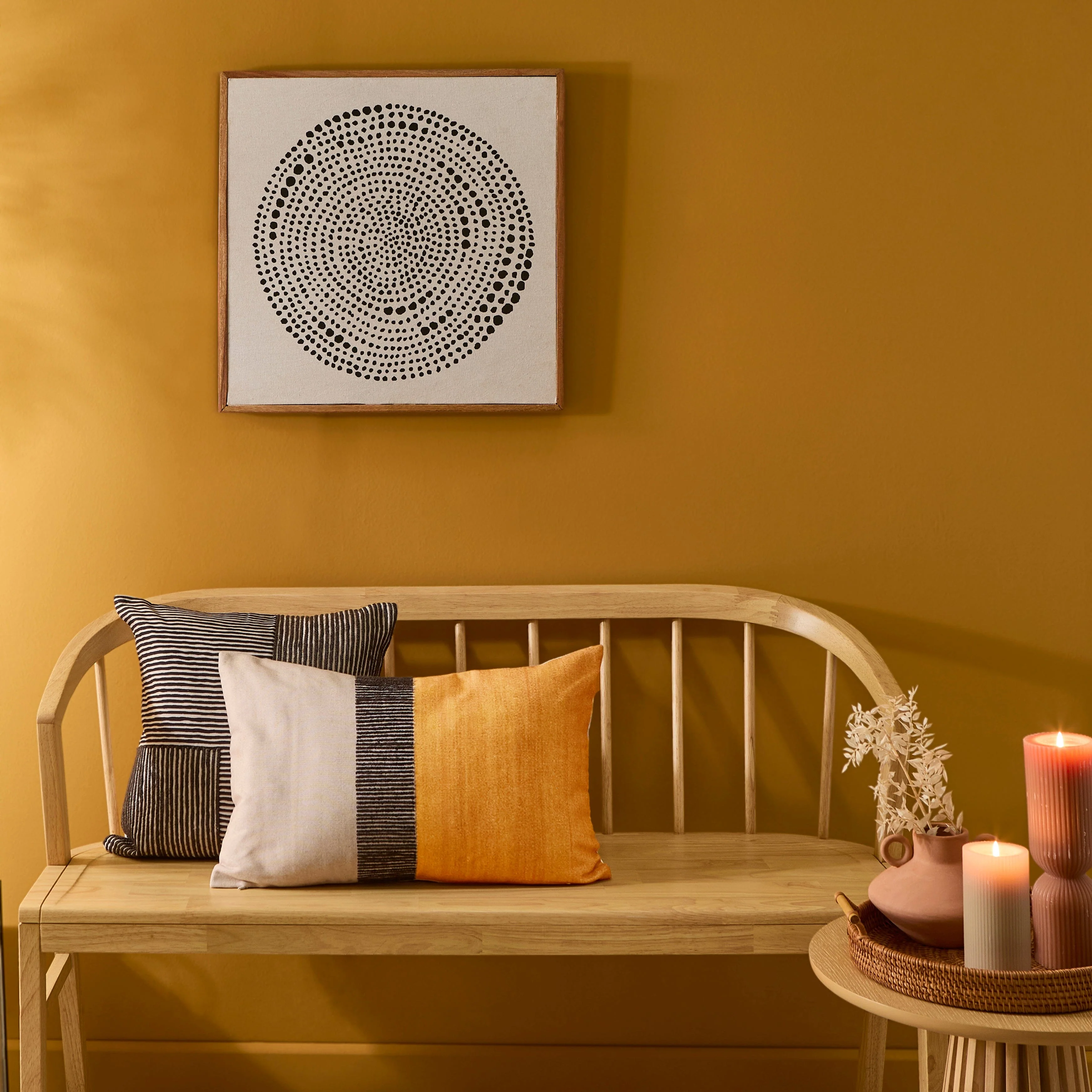 Outlet - Umari 50x50cm Wall Art - Circle Print on Cotton - II - Image 4