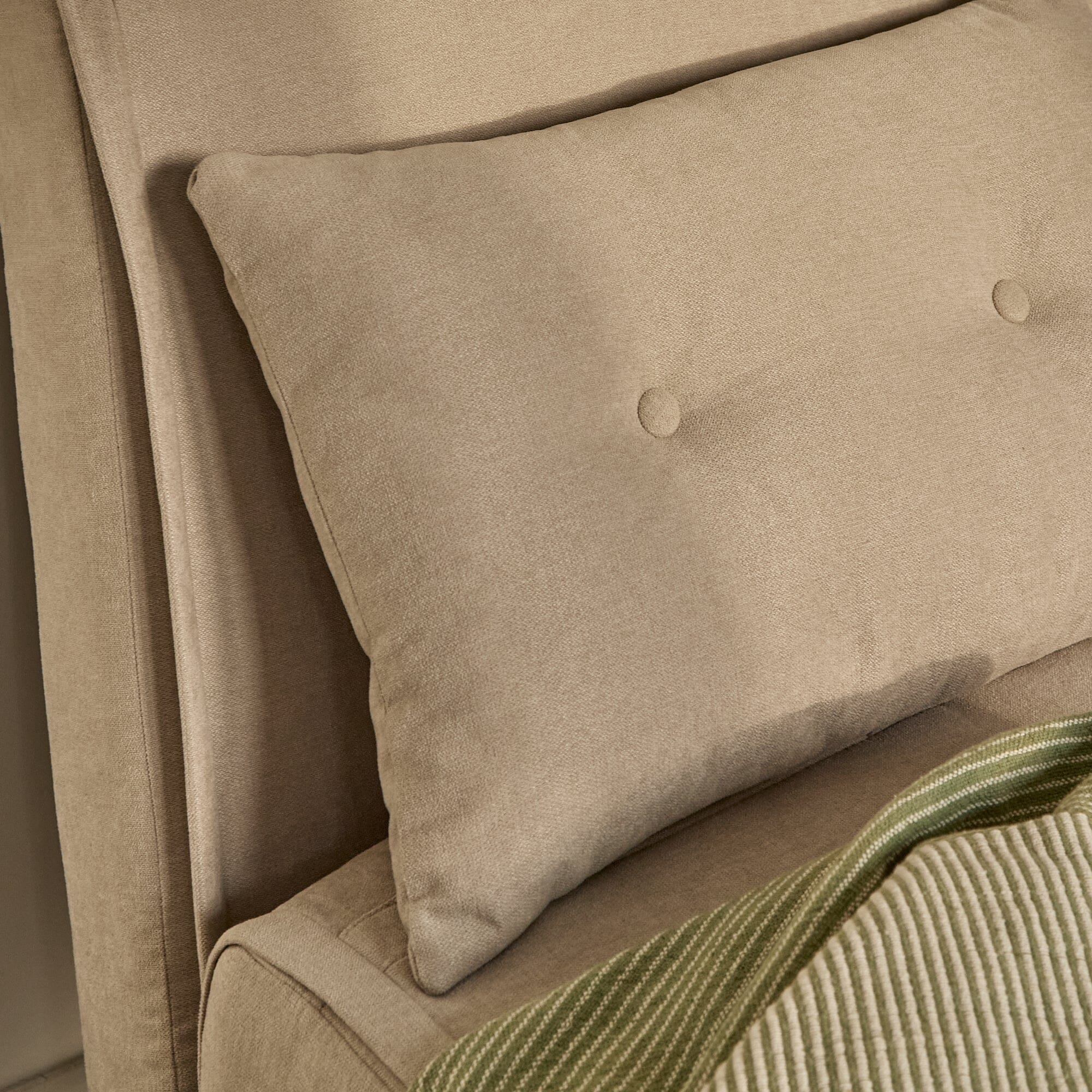 Una 2 Seater Double Sofa Bed - Soft Beige - Image 10