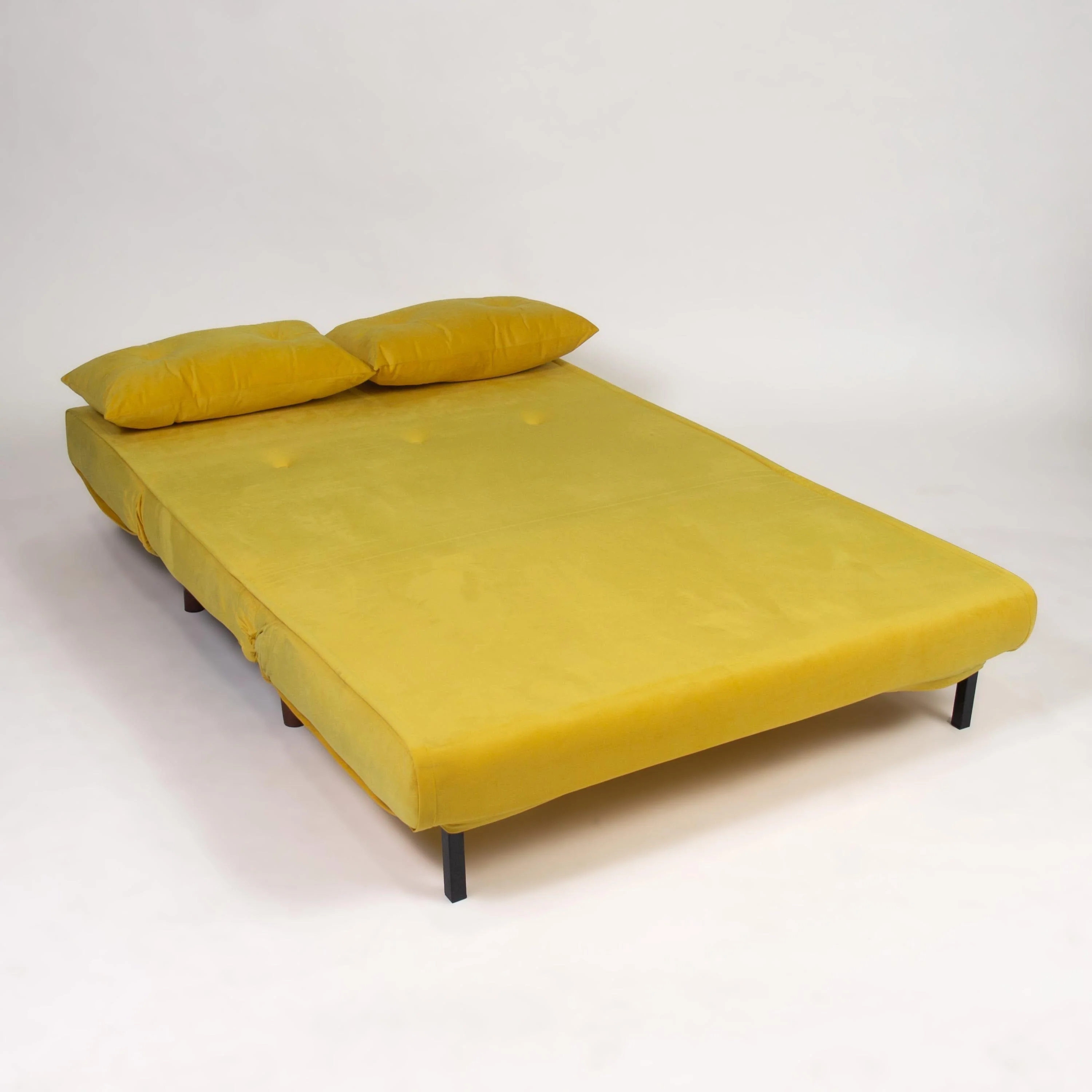 Outlet - Una small double sofa bed - yellow - velvet - Image 7