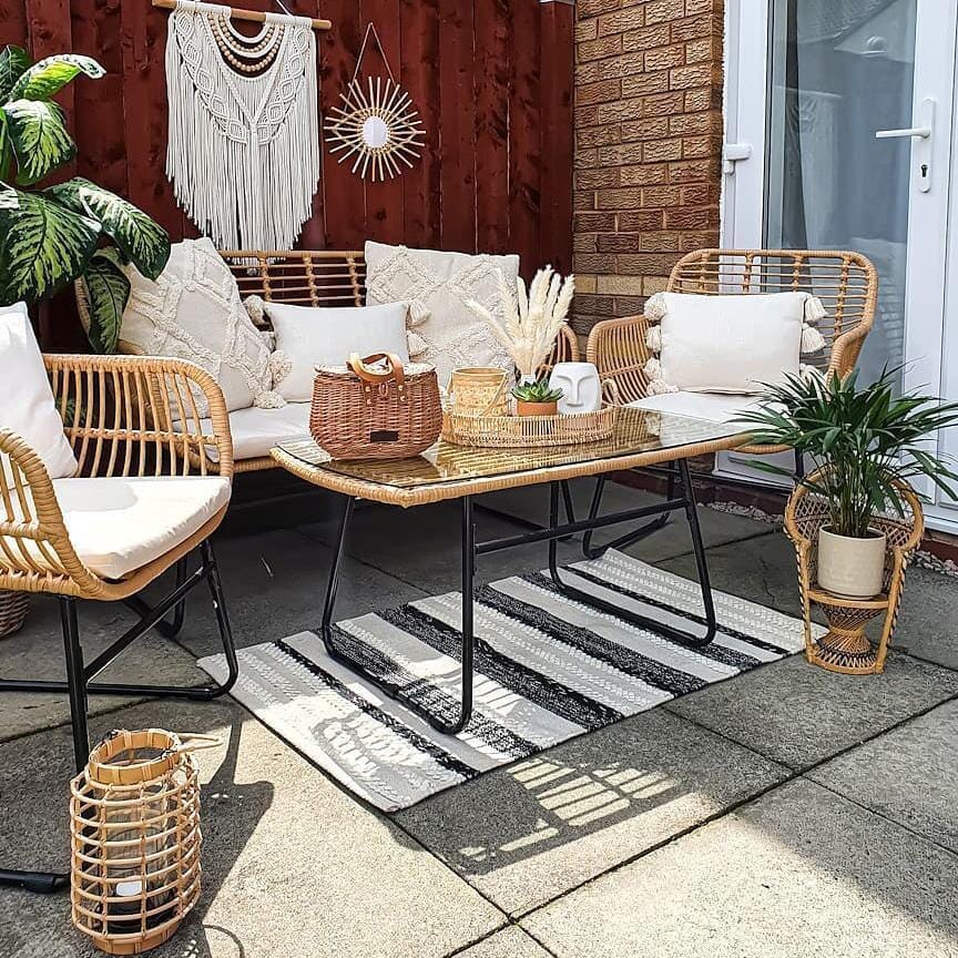 Outlet - Wick Rattan Garden Sofa Set - Natural - Image 2