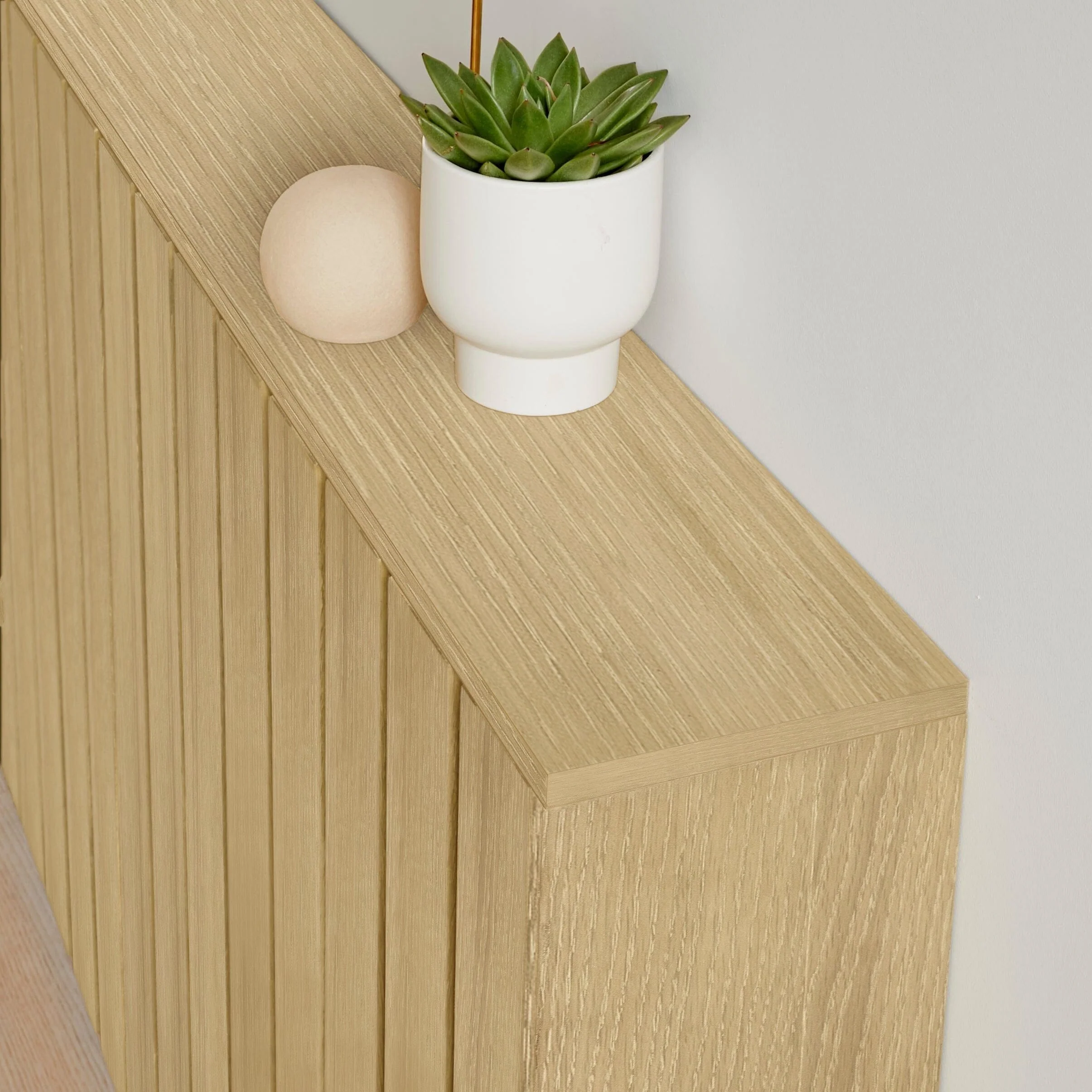 Willow Large Radiator Cover - Whitewash Oak - Image 3