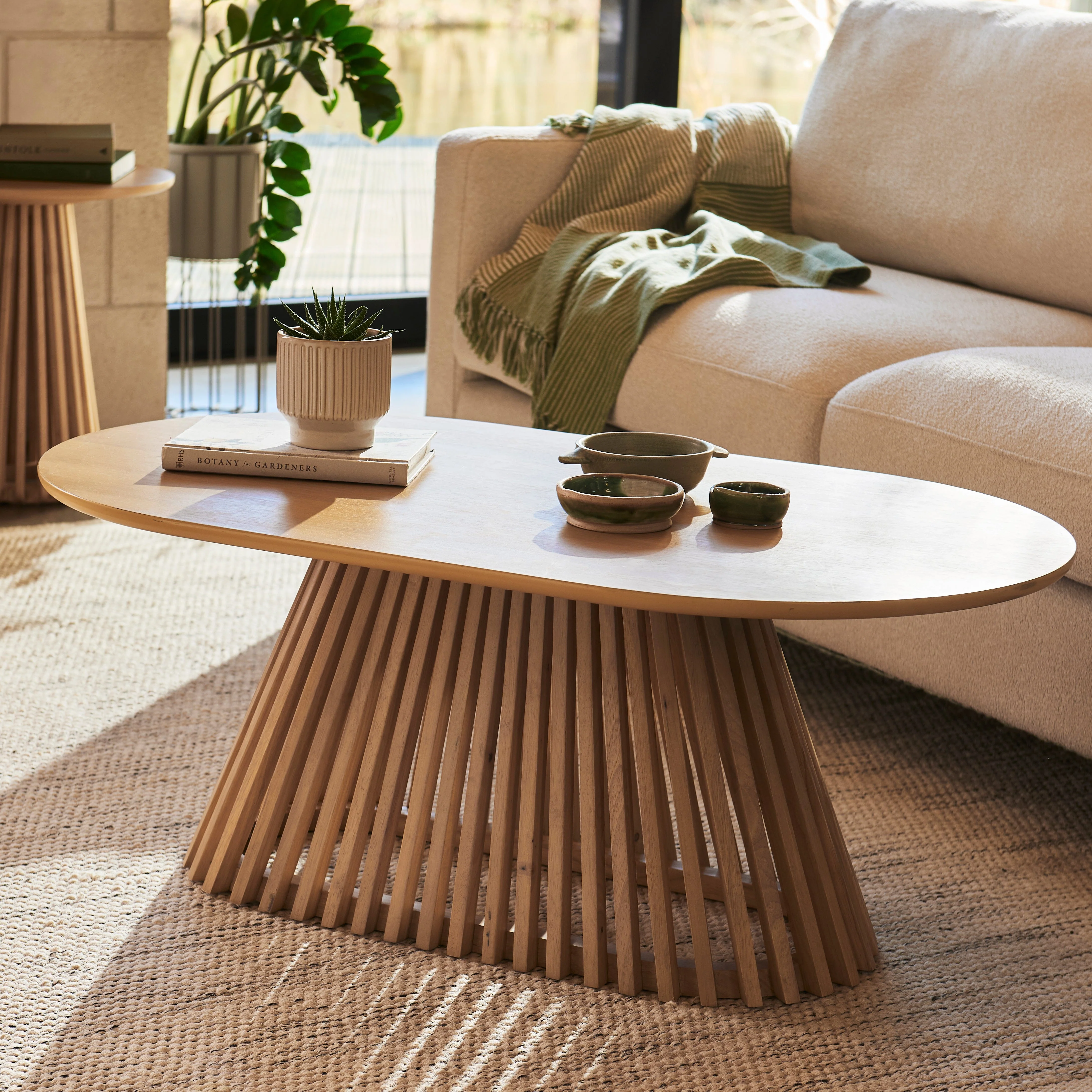 Outlet - Willow Pale Oak Oval Coffee Table - Image 2