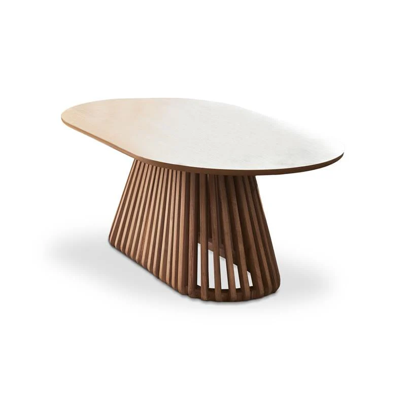 Outlet - Willow Whitewash Oval Coffee Table - Image 8