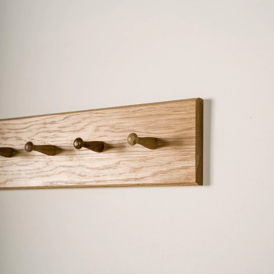 Willow Wooden Coat Rack - Oak - Image 3