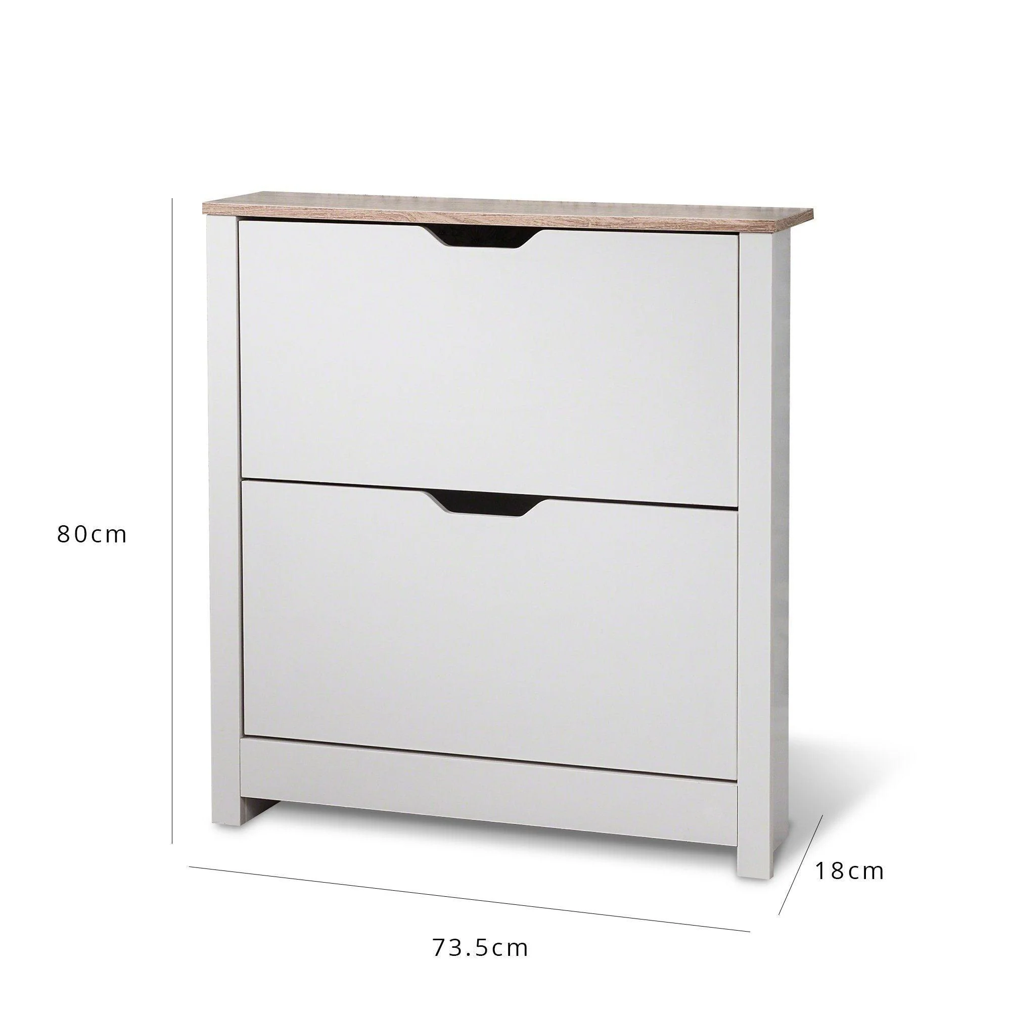 Outlet – Windsor shoe cabinet - 2 door - grey - Image 5