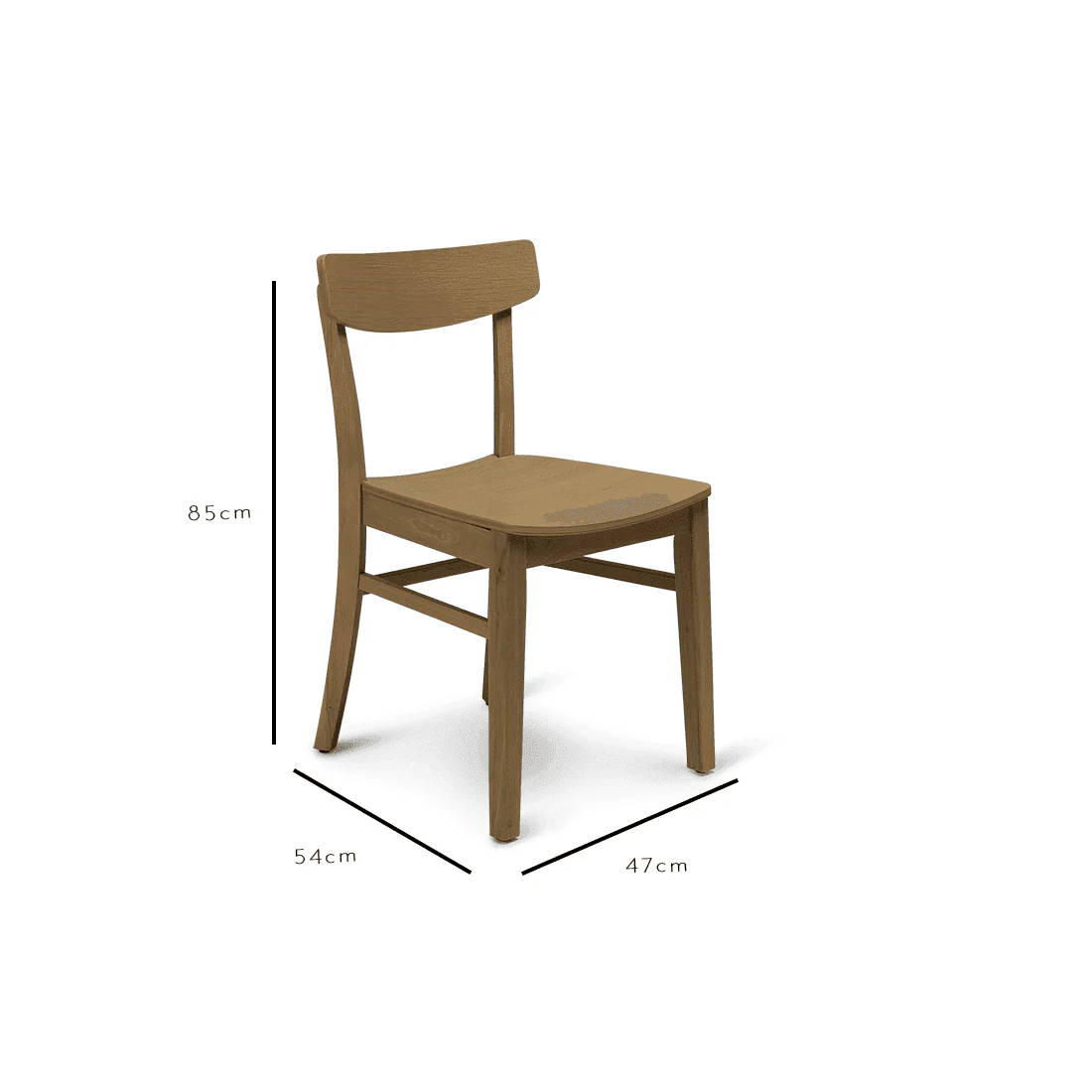 Outlet - Wooden Dining Chairs - Set of 2 - Pale Oak Colour - Image 8