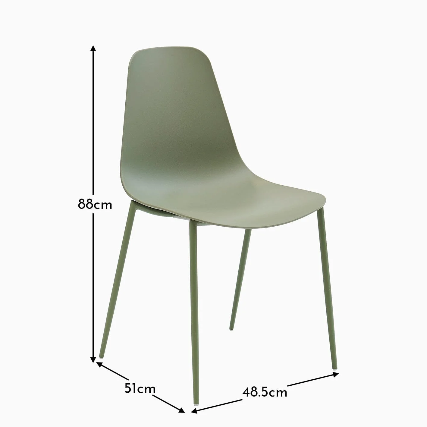 Outlet - Wren Dining Chairs - Set of 4 - Green - Image 9