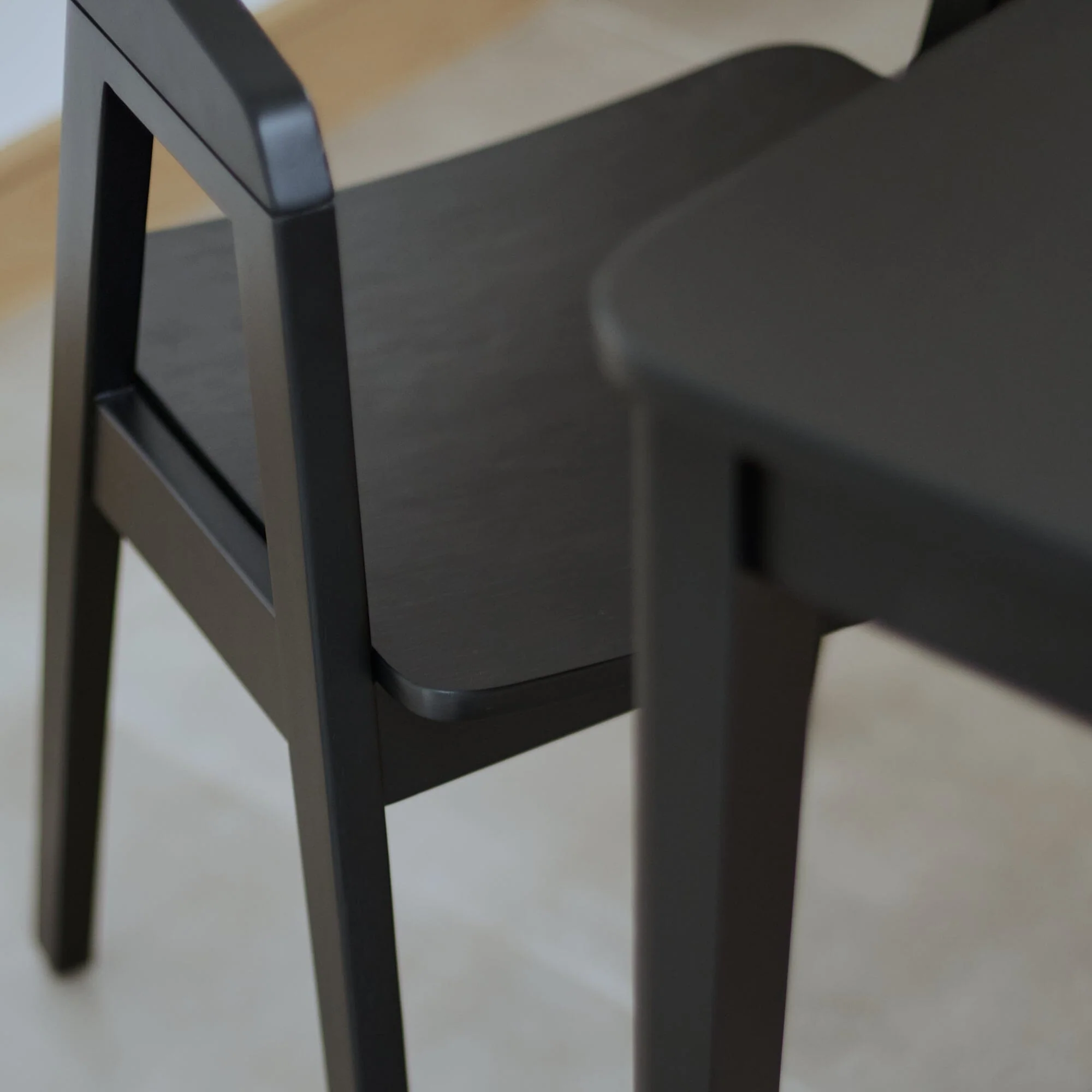 Paul Black Oak Extending Dining Table Set - 4 Seater - Ella Carver Chairs - Black Oak - Image 9
