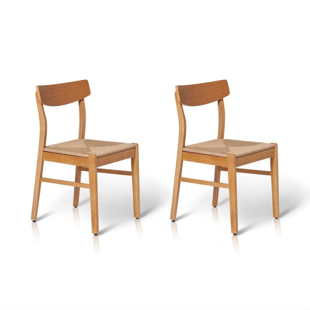 Paul Pale Oak Extending Dining Table Set - 6 Seater - Faye Pale Oak Dining Chairs - Image 4