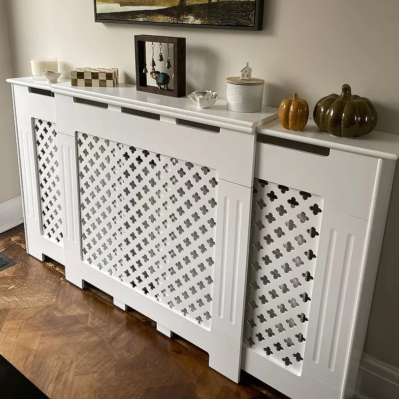 Edith Radiator Cover - White - Adjustable - Image 4
