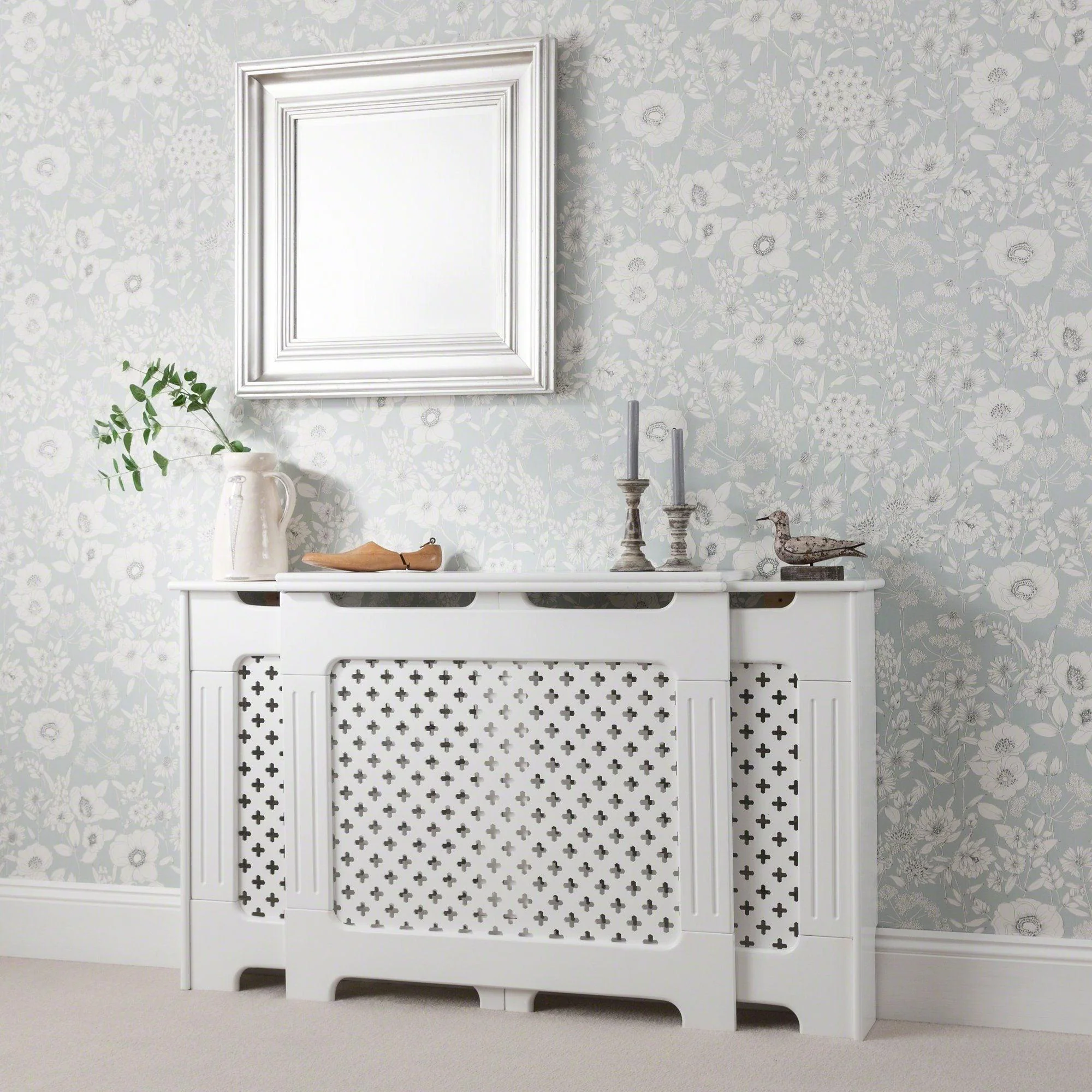Edith Radiator Cover - White - Adjustable - Image 5