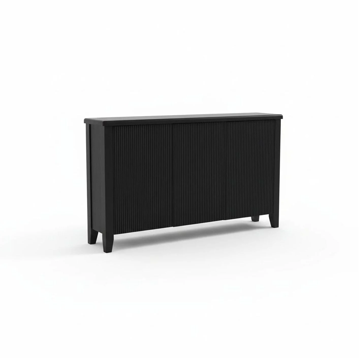Raleigh 3 Door Large Sideboard - Black - Image 9