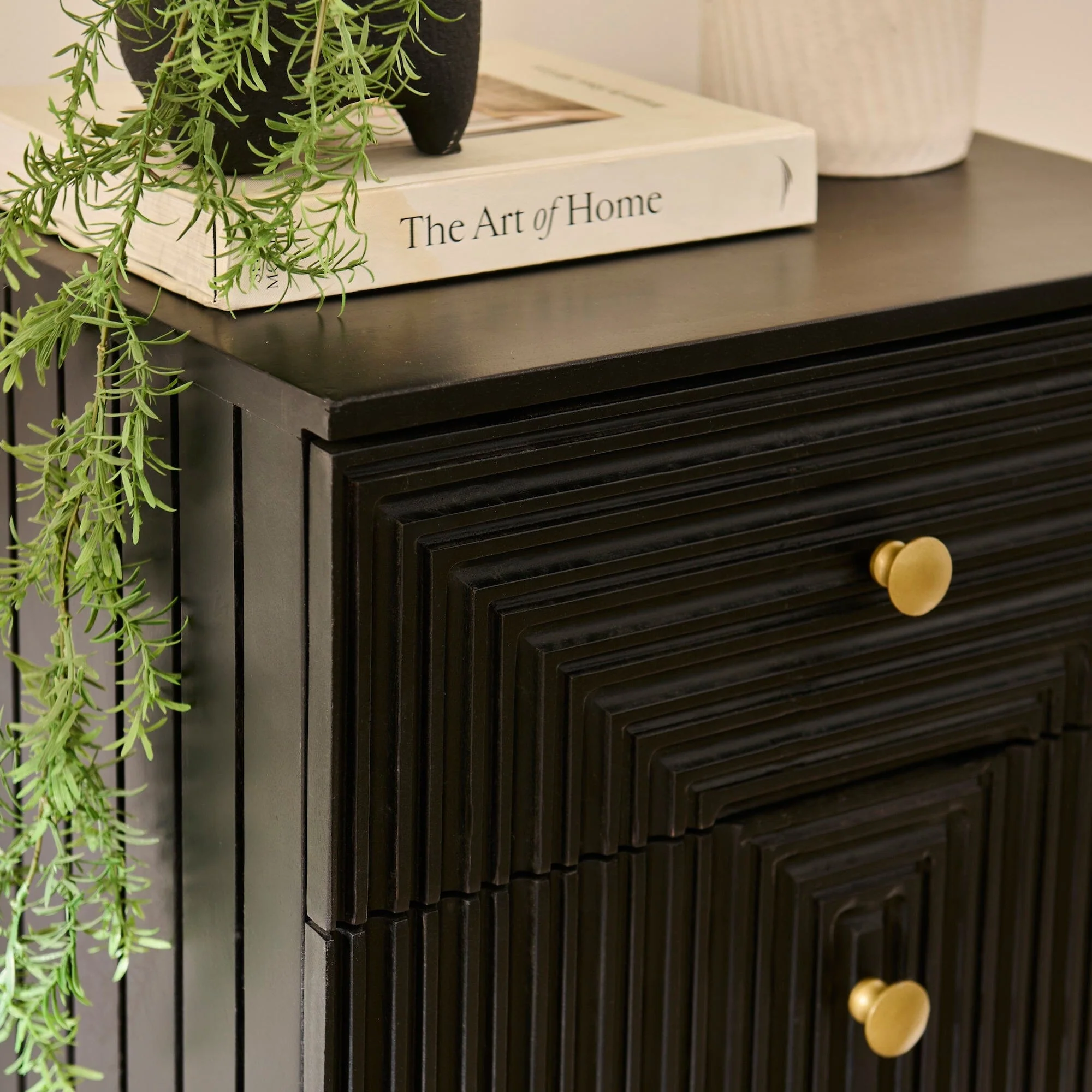 Rayna 5 Drawer Tallboy - Jet Black - Image 6