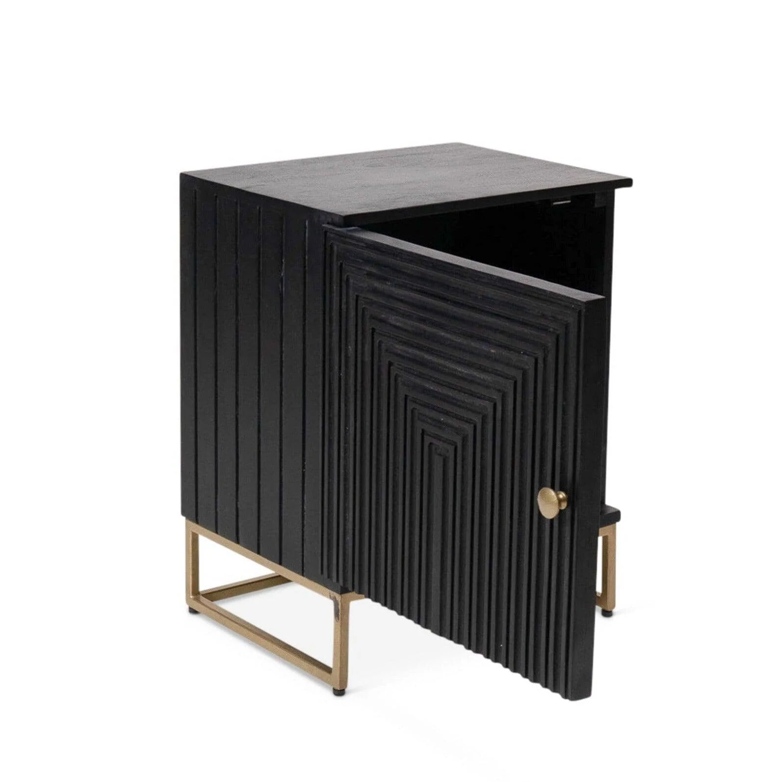 Rayna Bedside Table - Jet Black - Image 10