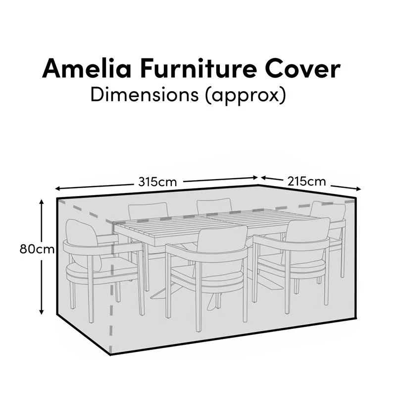 Rectangular Rain Cover 315x215x80cm - Amelia 6-8 Seater with Hali, Shiro, Imani or Nala - Image 5