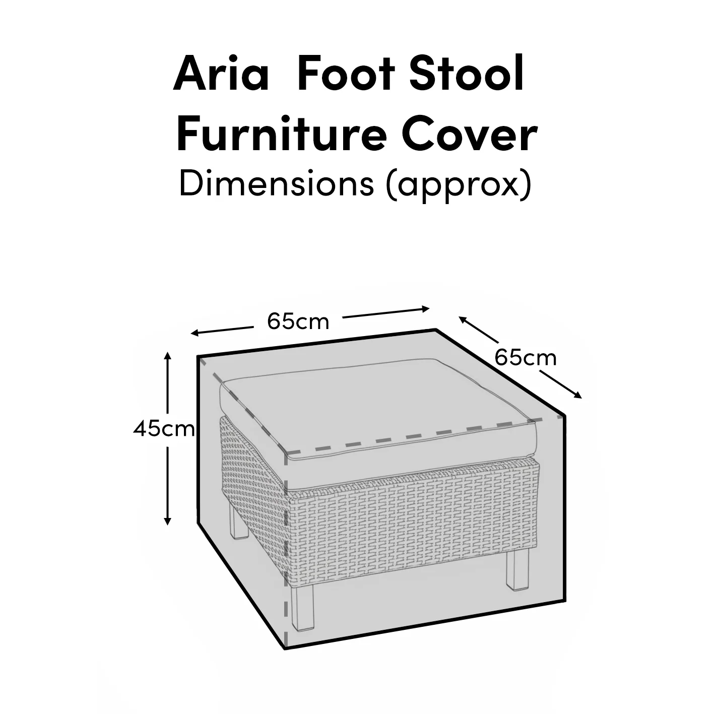 Rectangular Rain Cover 65x65x45cm - Rowan Armchair - Aria Footstool & Coffee Table - Image 2