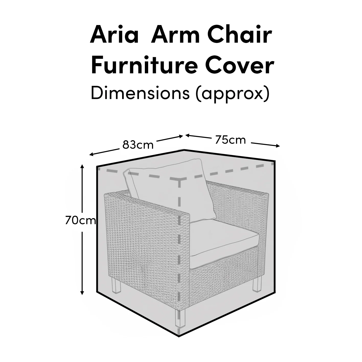 Rectangular Rain Cover 83x75x70cm - Aria Armchair