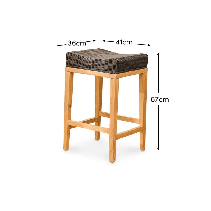 Reid Slate Grey Backless Bar Stools - Set of 2 - Whitewash Mindi Wood Legs - Image 7