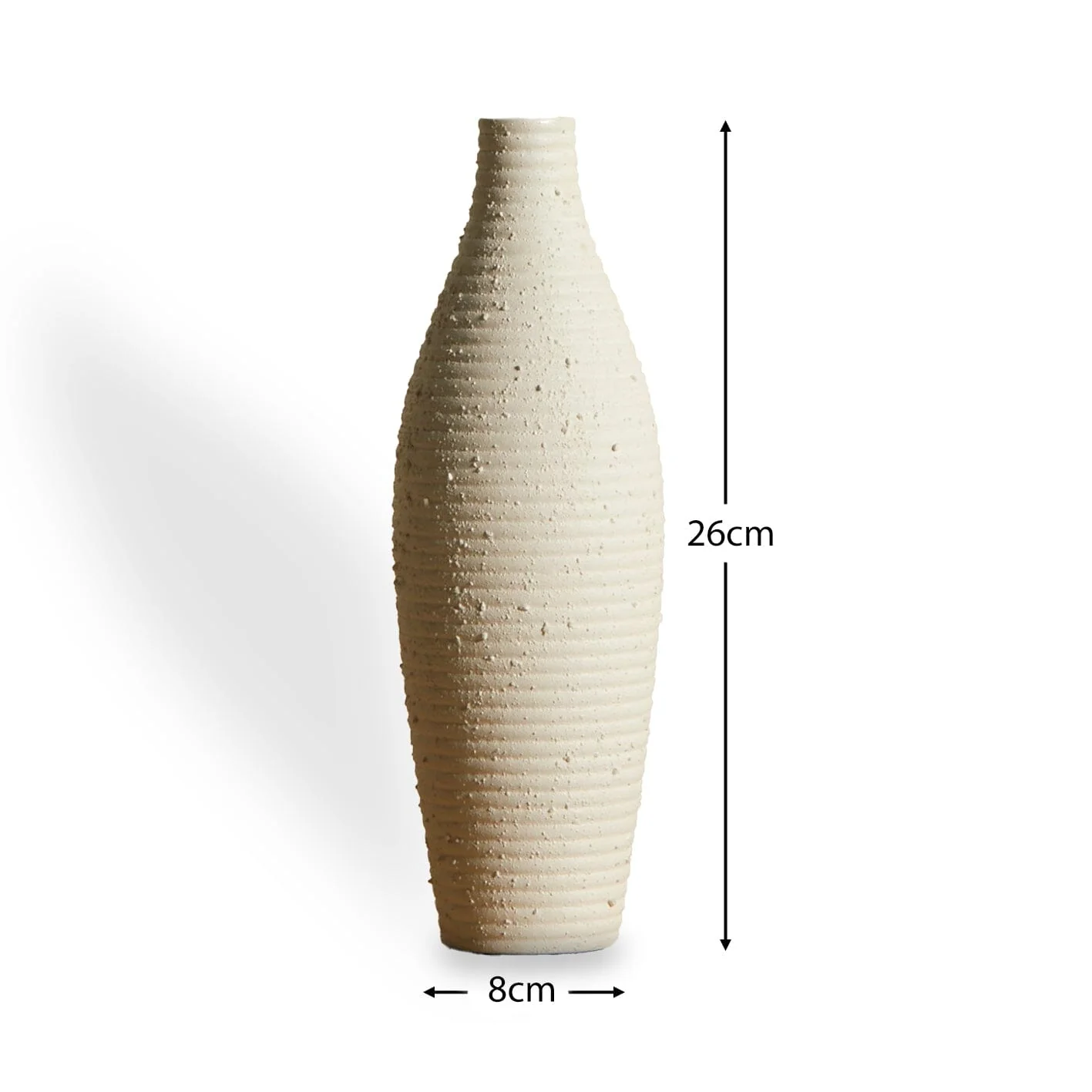 Ripley Ceramic Vase - Concrete Effect - 26cm - Image 12