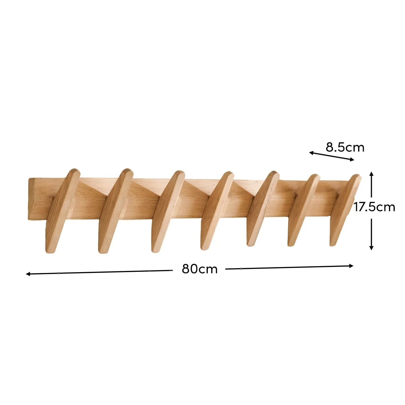Roe Large Whitewash Oak Coat Rack - Image 8