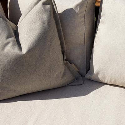 Rowan 3 Seater Wooden Garden Sofa & Footstool - Image 5