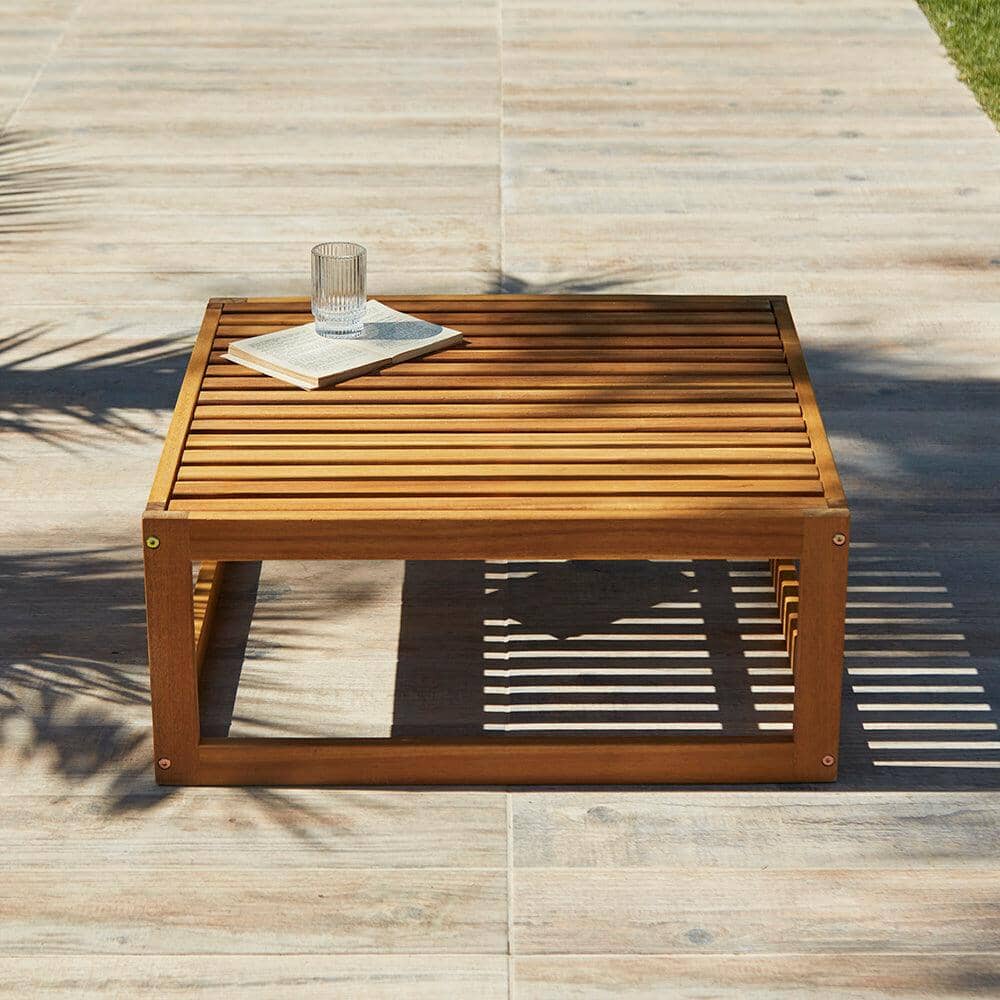 Rowan 6 Seater Wooden Garden Chaise Corner Sofa Set with Coffee Table - Grey - Image 4