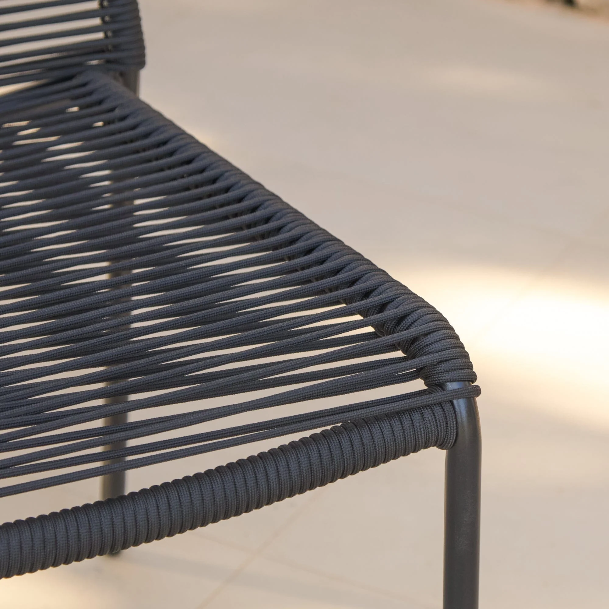 Ryder Black Rope Garden Chairs - Set of 2 - Image 6
