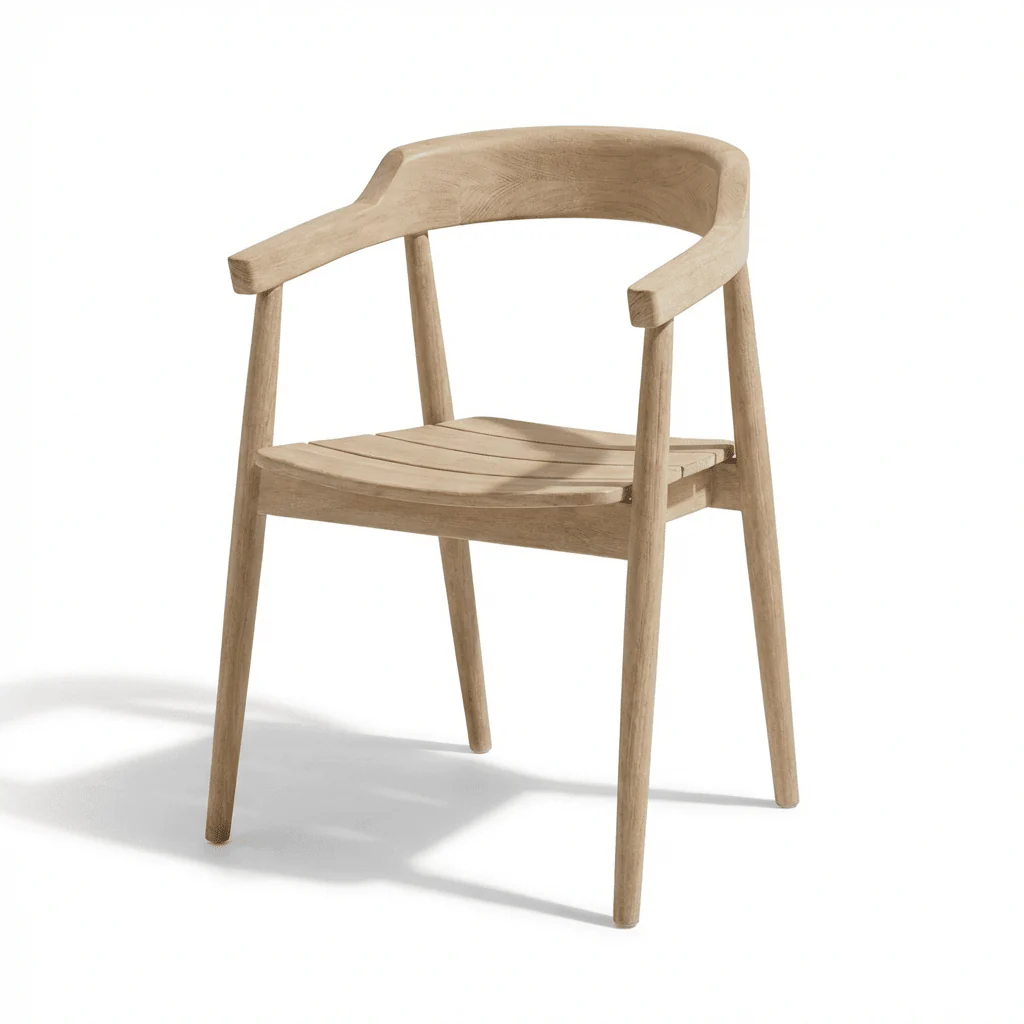 Elowen 6 Seater Wooden Garden Dining Set with Elowen Chairs - Image 11