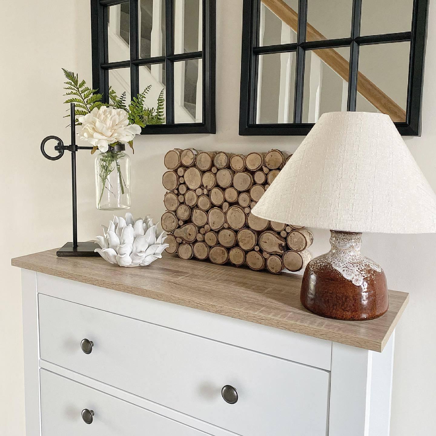 Sandhurst Shoe Cabinet - 3 Door - White & Oak Effect - Image 3