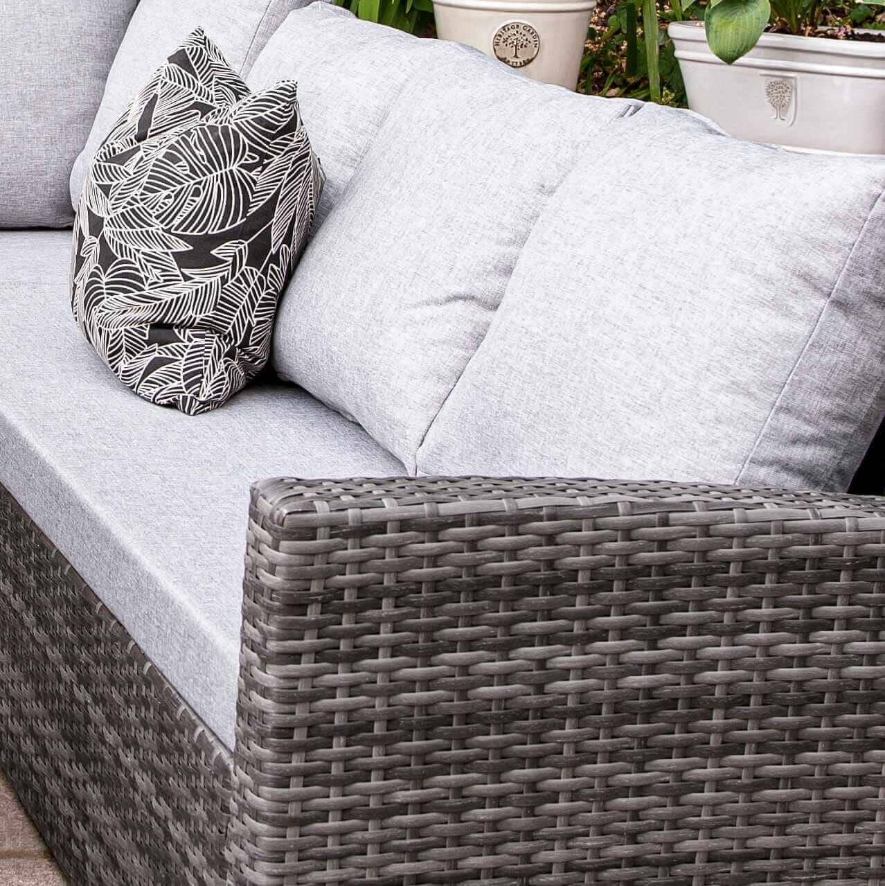 Aston Corner Sofa Cushion Cover Set - Grey/Black - Image 5
