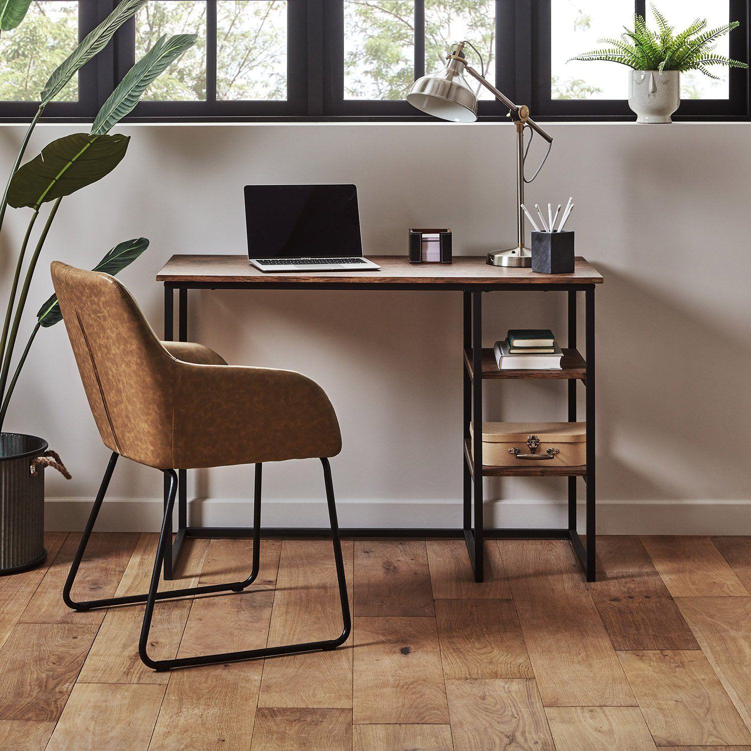 Sheffield Office Faux Leather Chair - Tan with Black Legs - Image 5
