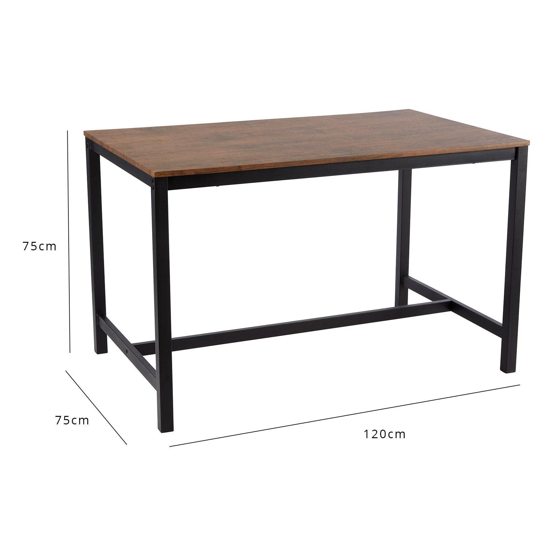 Sheffield Rich Oak Dining Table Set - 4 Seater - 2 Sheffield Benches - Matte Black Legs - Image 10
