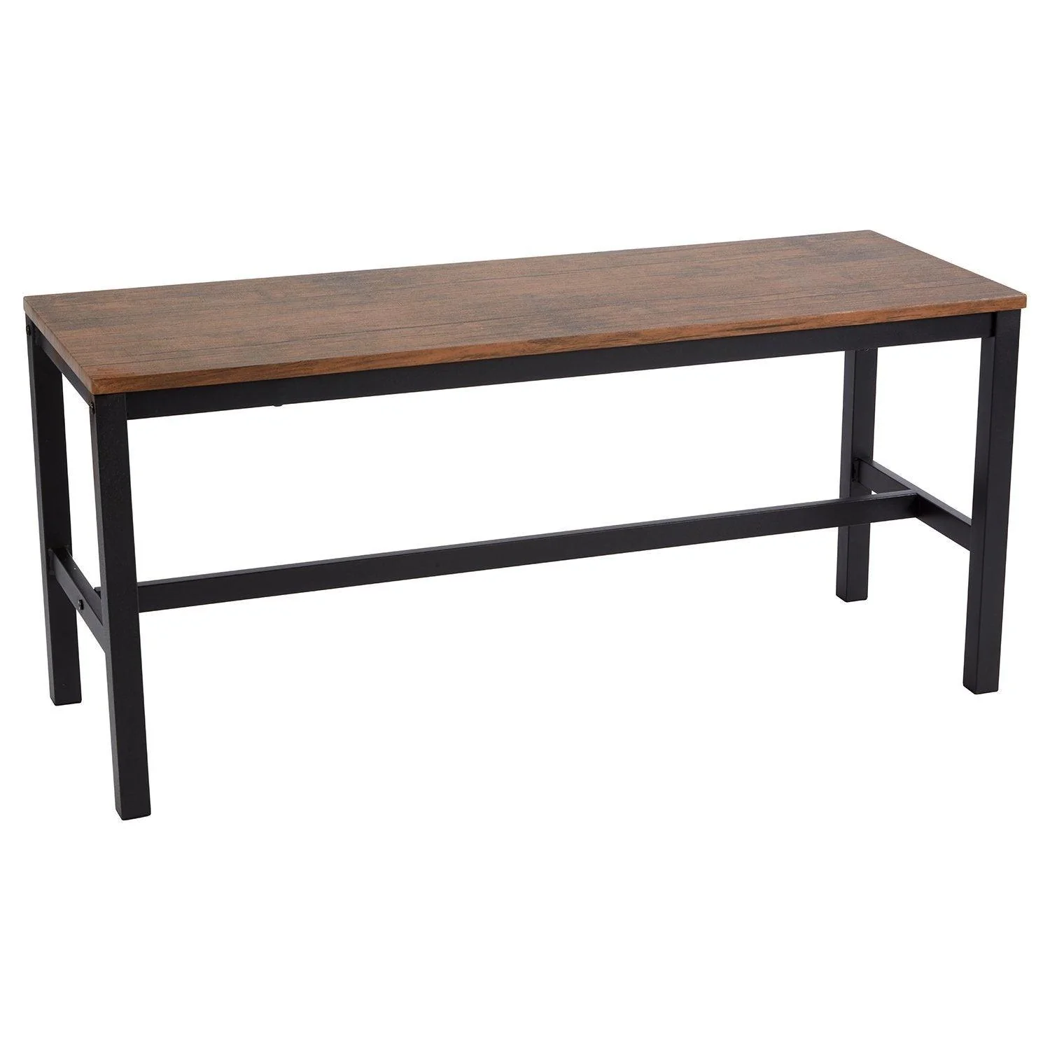 Sheffield Rich Oak Dining Table Set - 6 Seater - 2 Sheffield Benches & 2 Stools - Matte Black Legs - Image 10