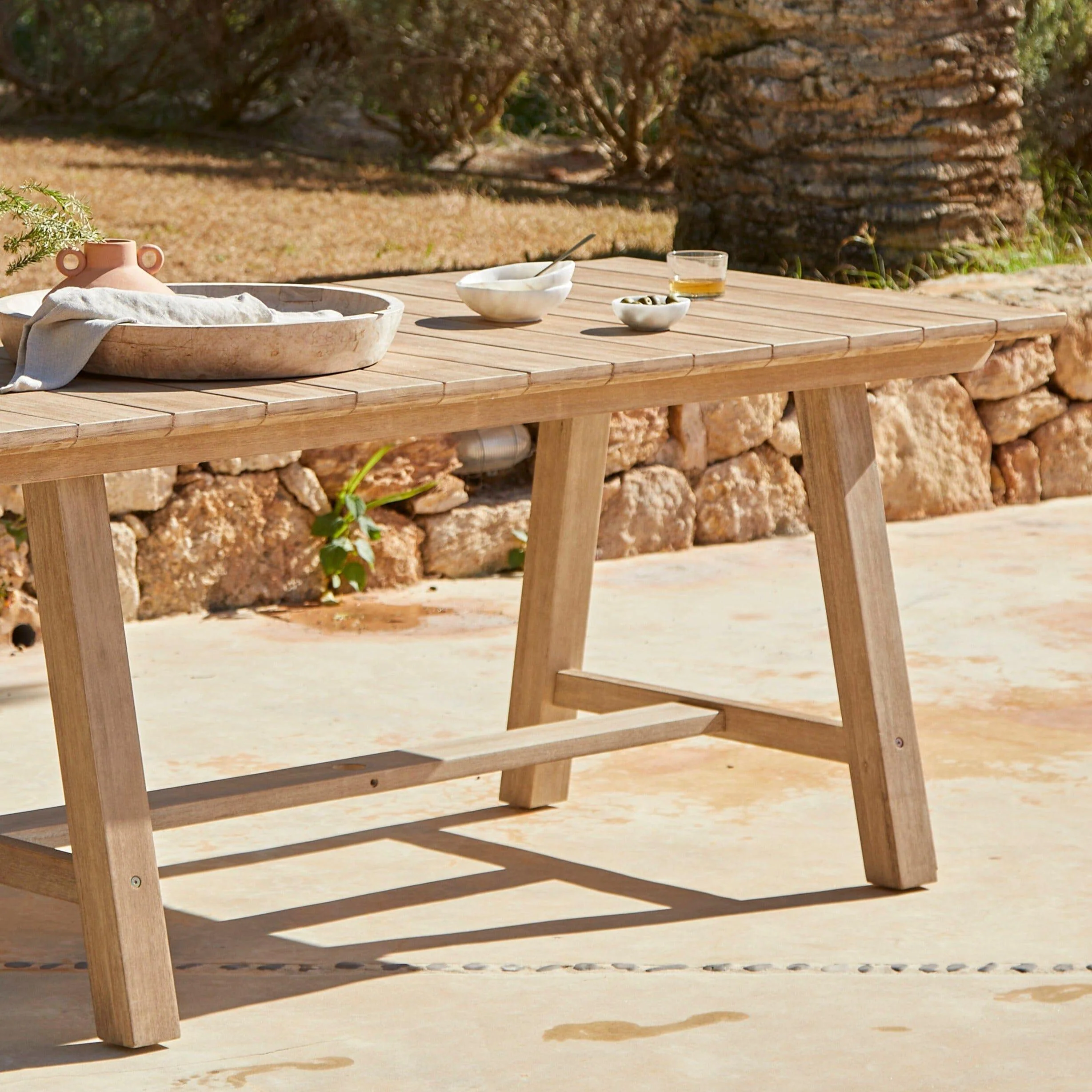 Outlet - Shiro Wooden Rectangular Garden Dining Table - Image 2