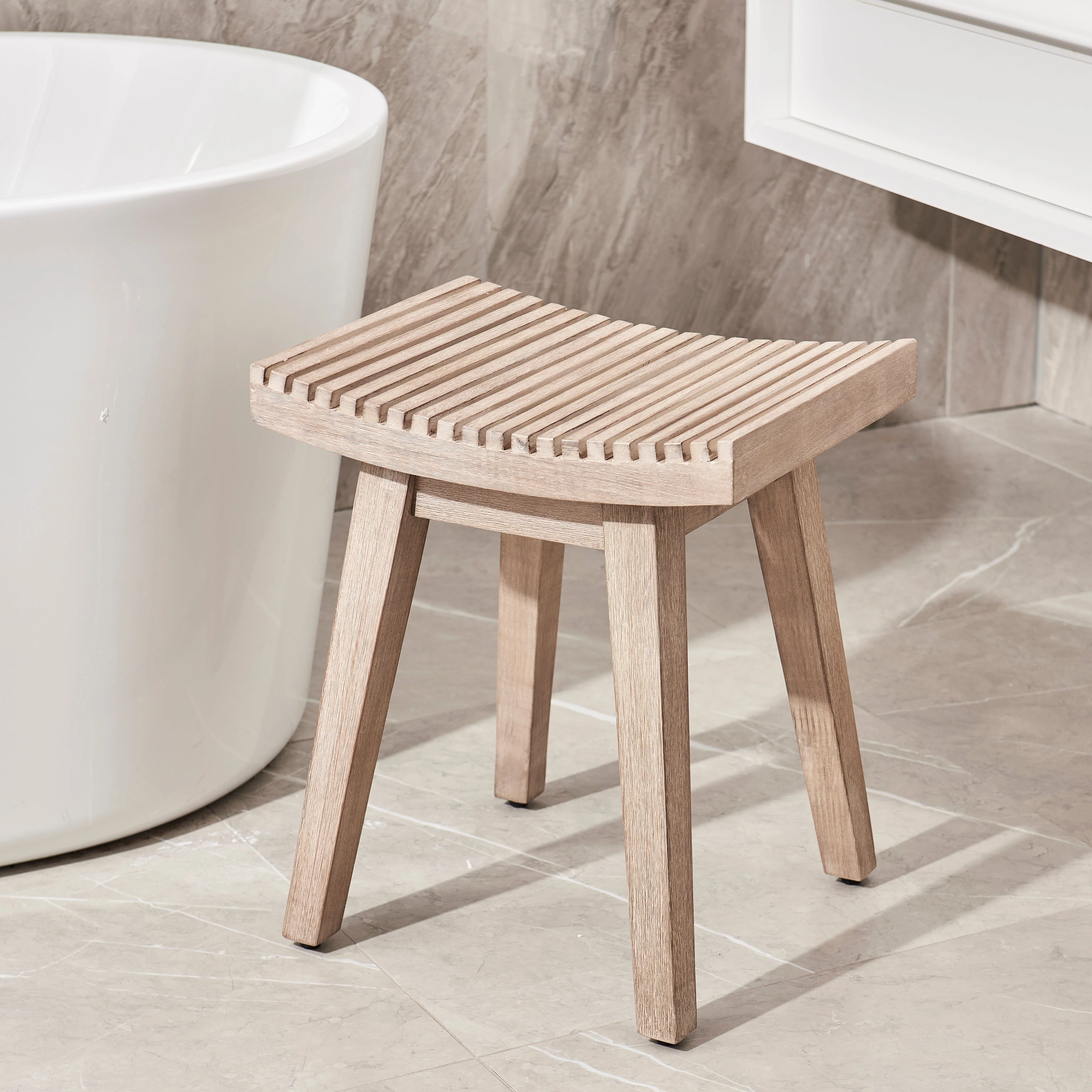 Shiro Foot Stool - Acacia Wood - Image 6
