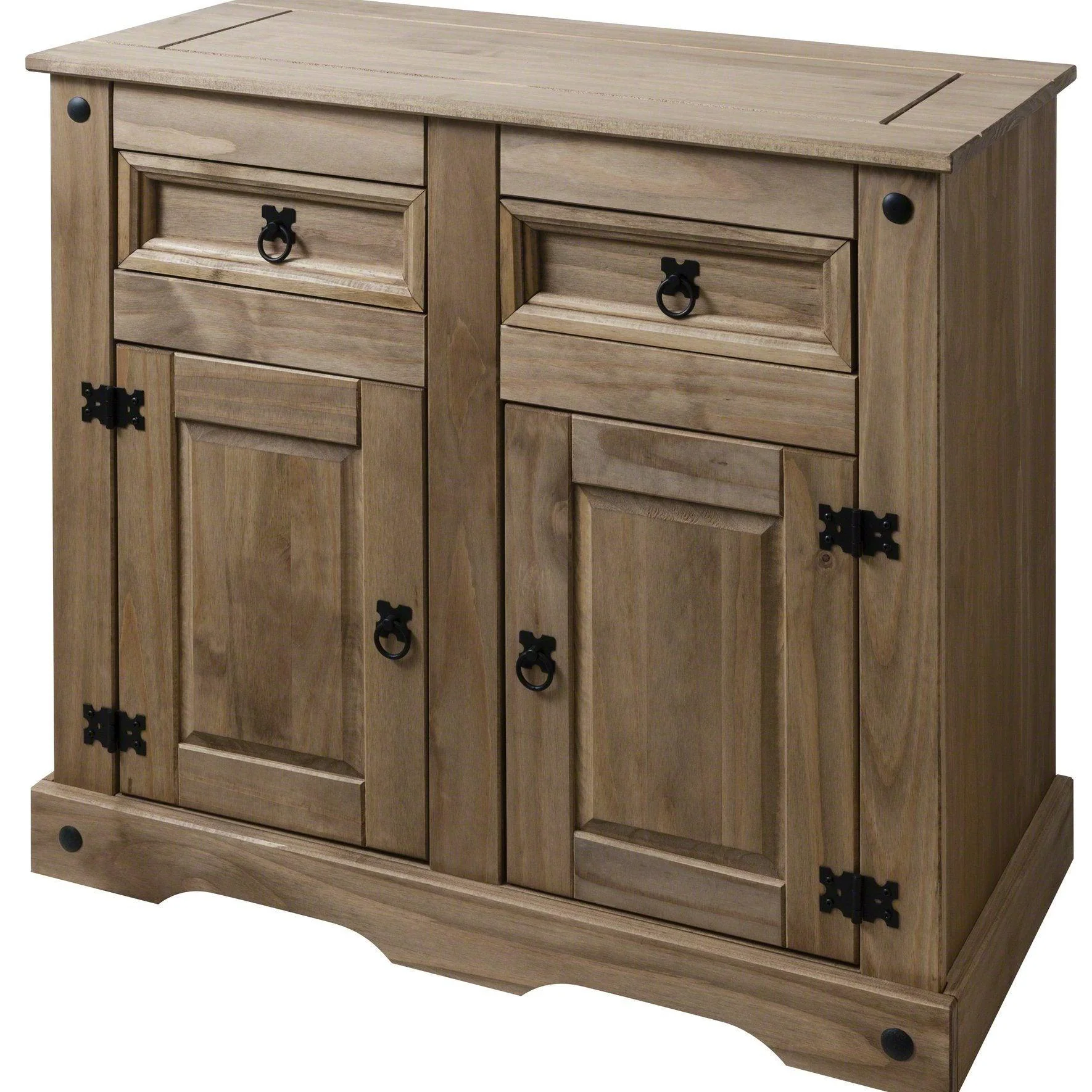 Corona 2 Drawers Sideboard - Solid Pine - Image 10