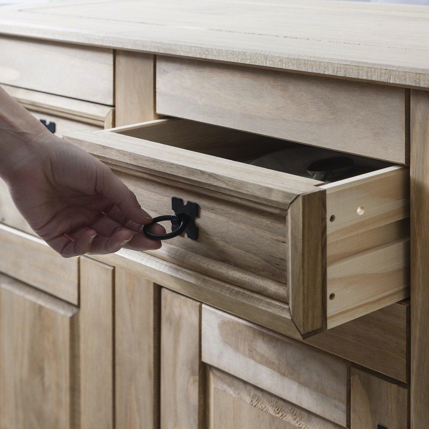 Corona 2 Drawers Sideboard - Solid Pine - Image 5