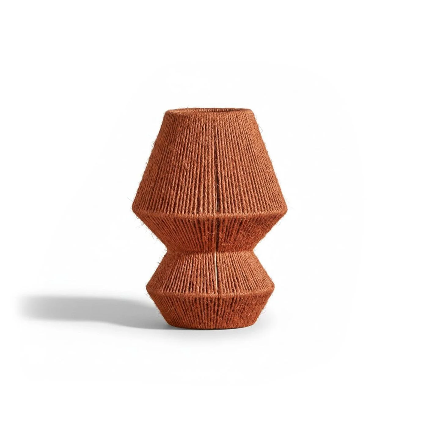 Sirana Small Burnt Orange Jute Table Lamp - Image 5
