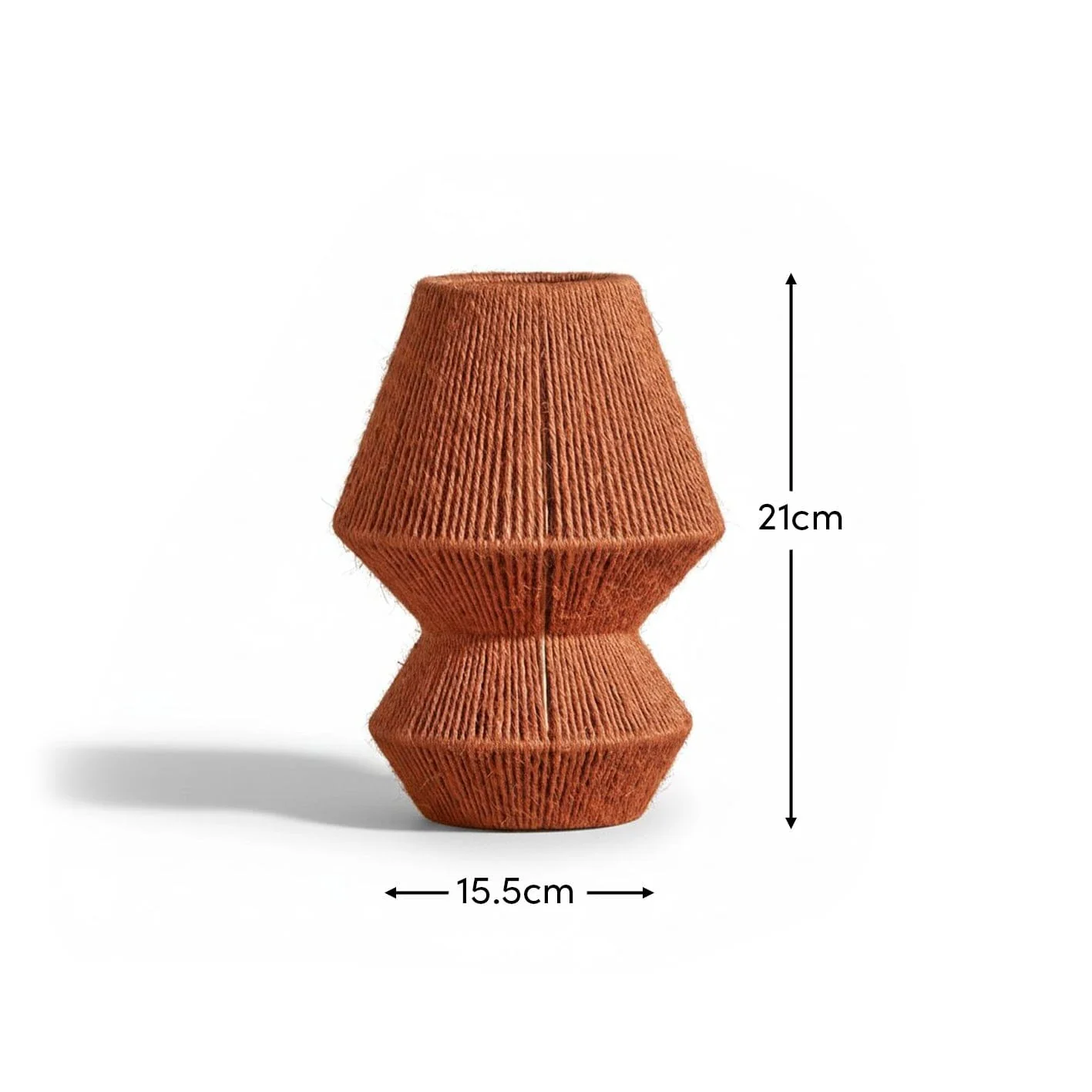 Sirana Small Burnt Orange Jute Table Lamp - Image 6