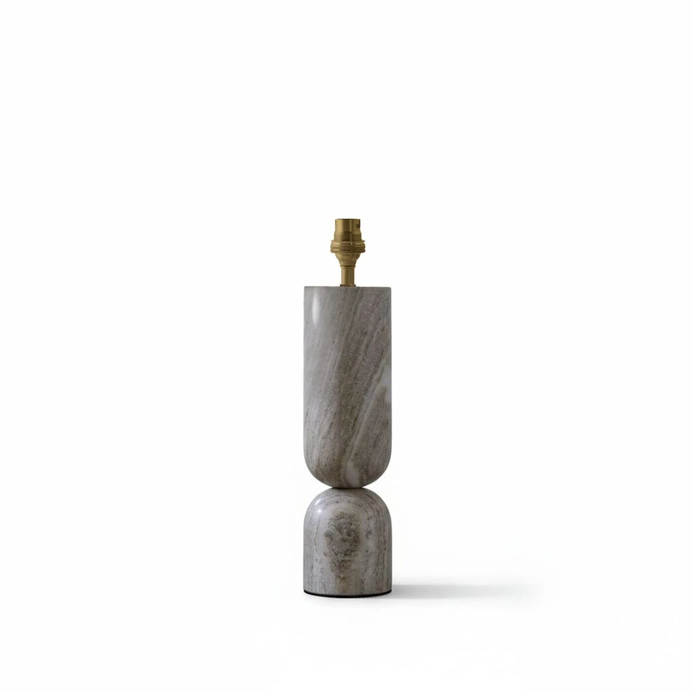 Tiree Taupe Marble Lamp Base - 41cm - Image 7