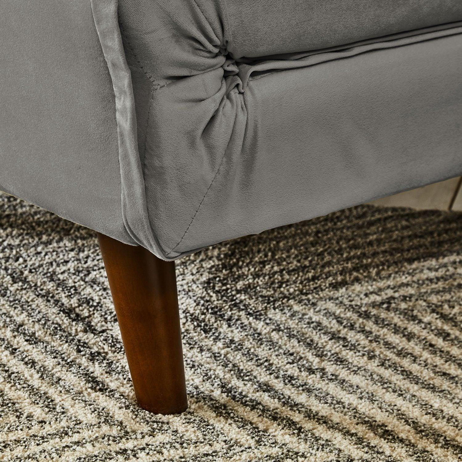 Una Single Sofa Bed - Grey Velvet - Image 10