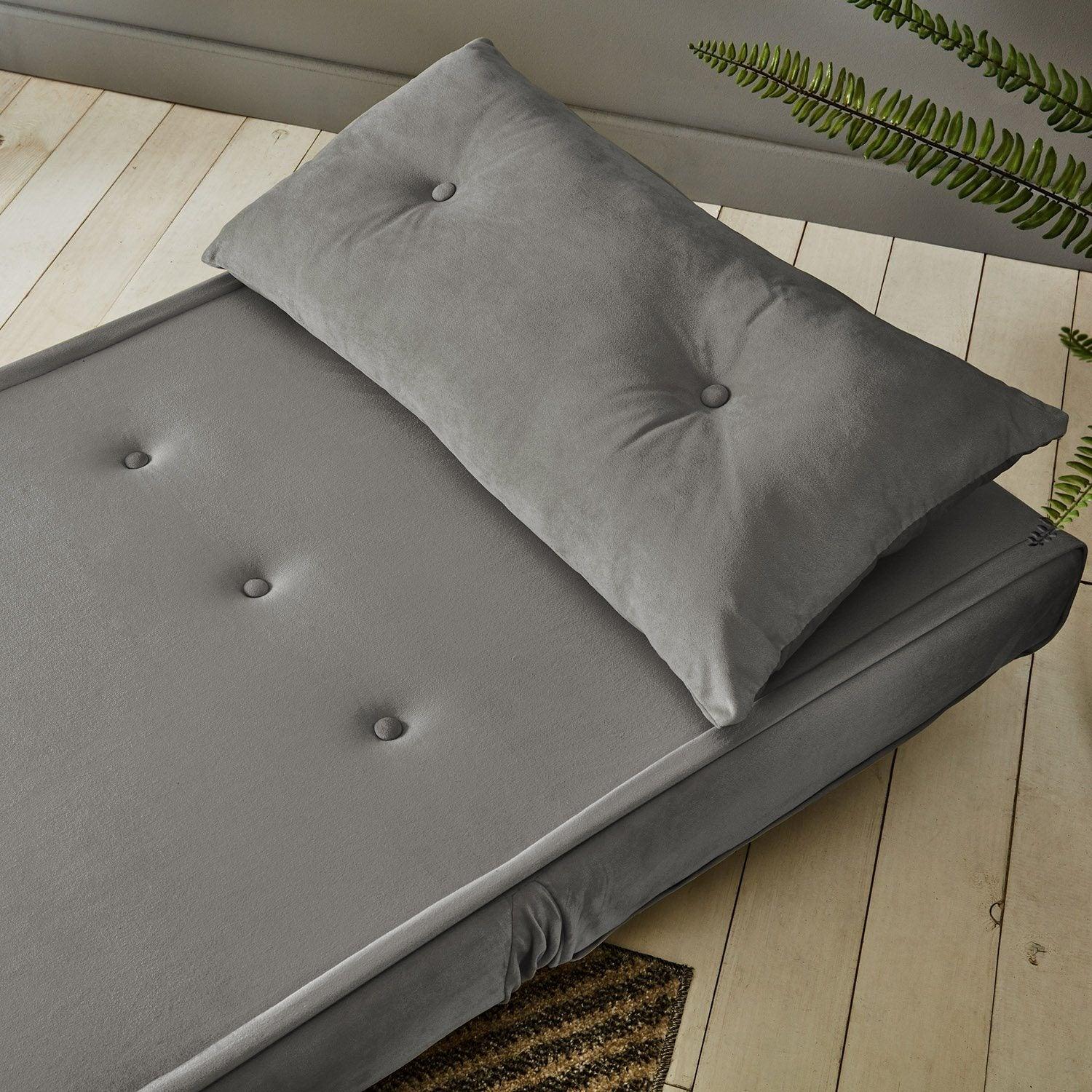 Una Single Sofa Bed - Grey Velvet - Image 7