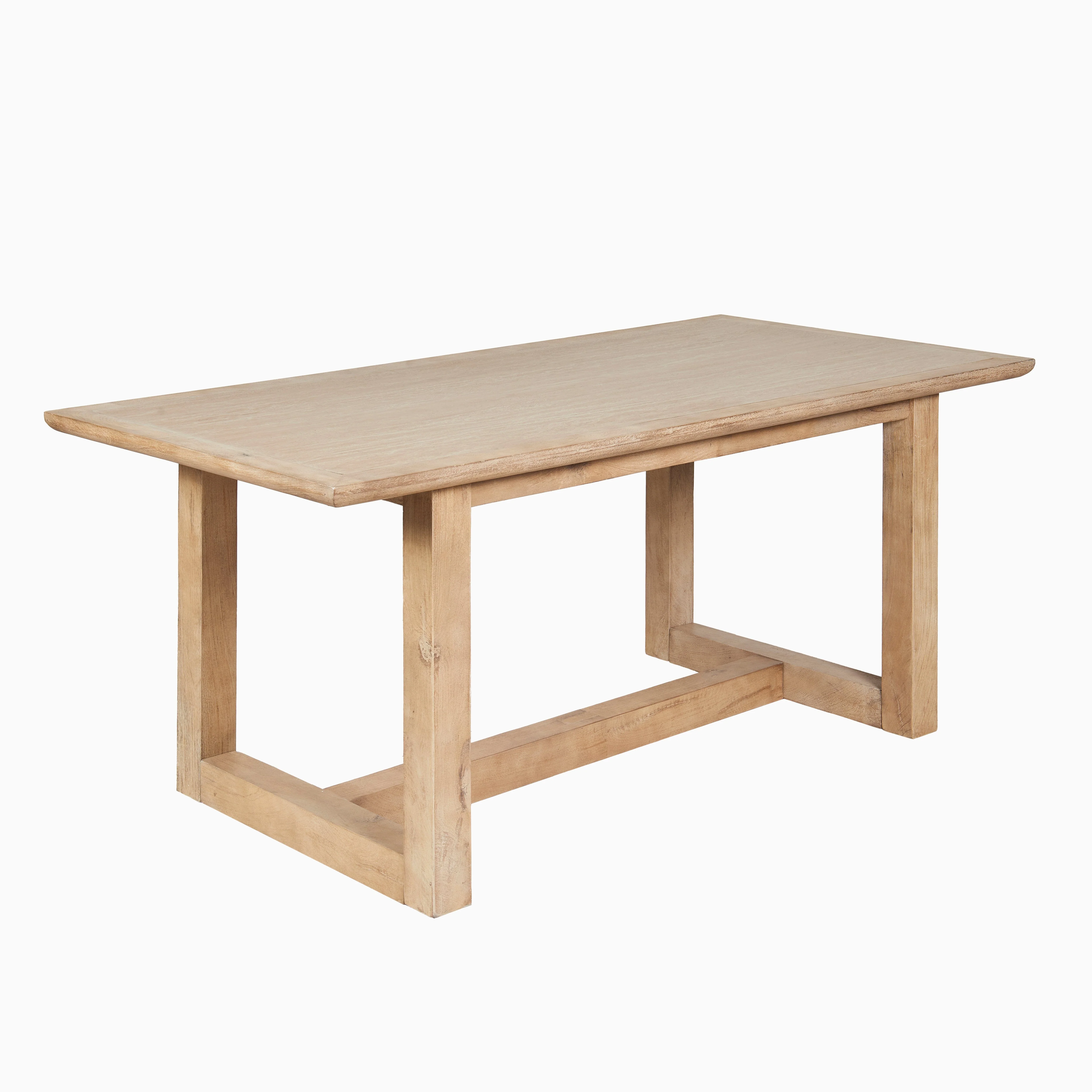 Valdis Mango Wood & Travertine Dining Table - Image 8