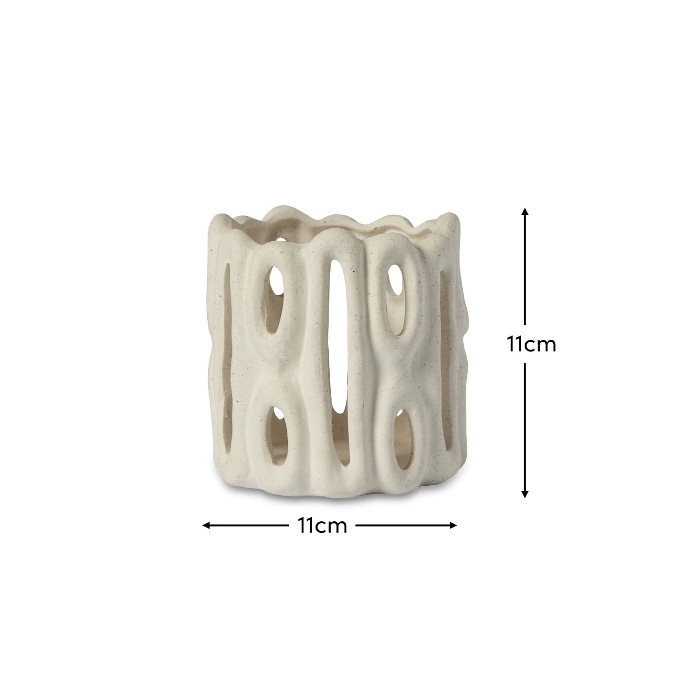 Whitton Large Candle Holder - White - Image 5
