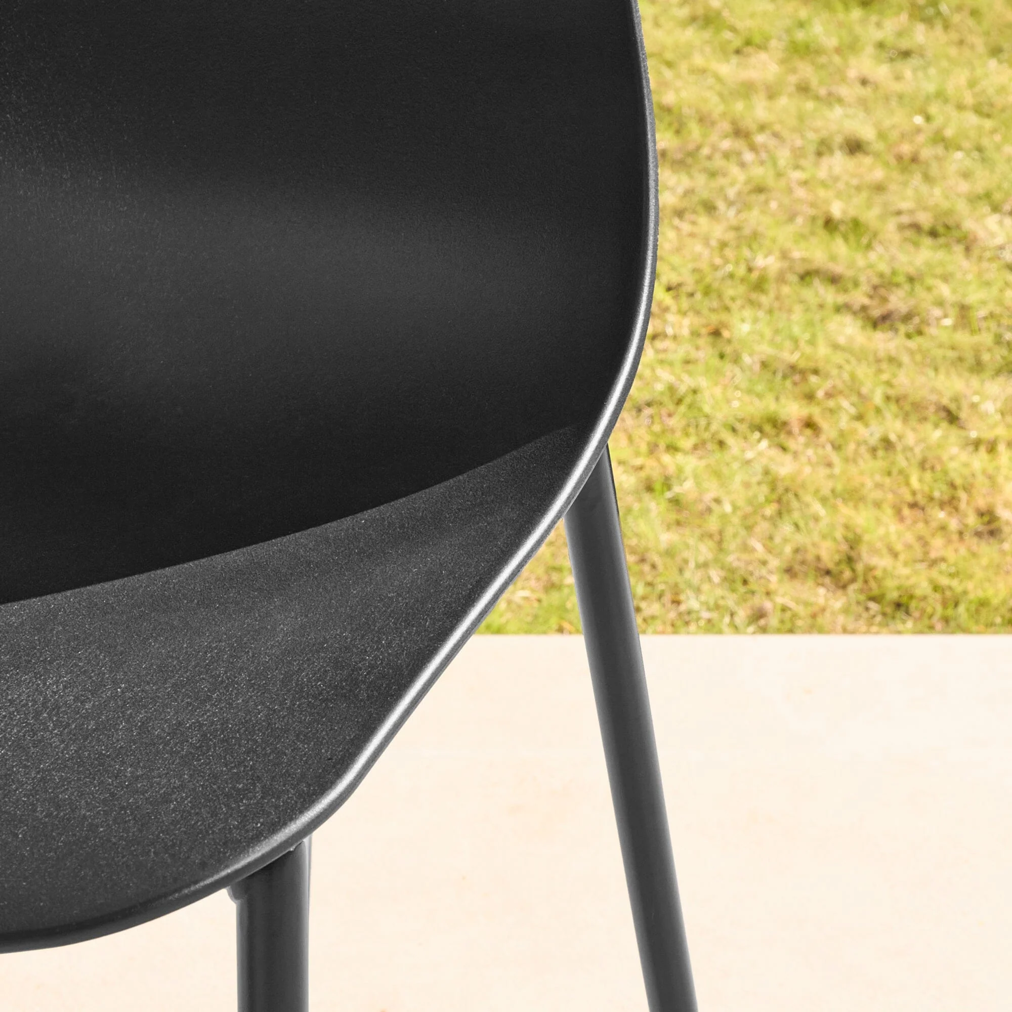 Wren Black Garden Chairs - Set of 2 - Image 5