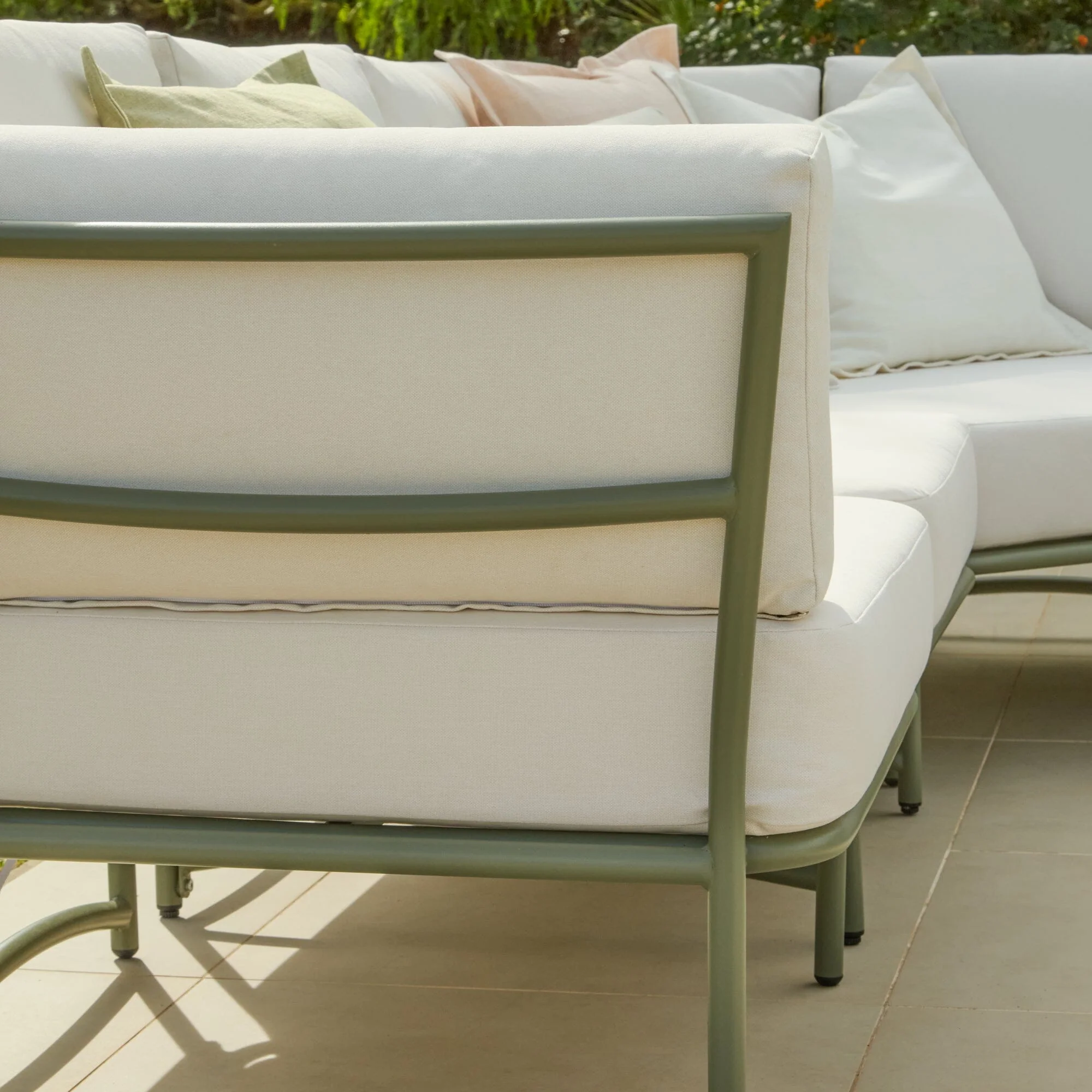 Wilder 4 Seater Garden Corner Set with Wilder Coffee Table - Olive Green - Image 4