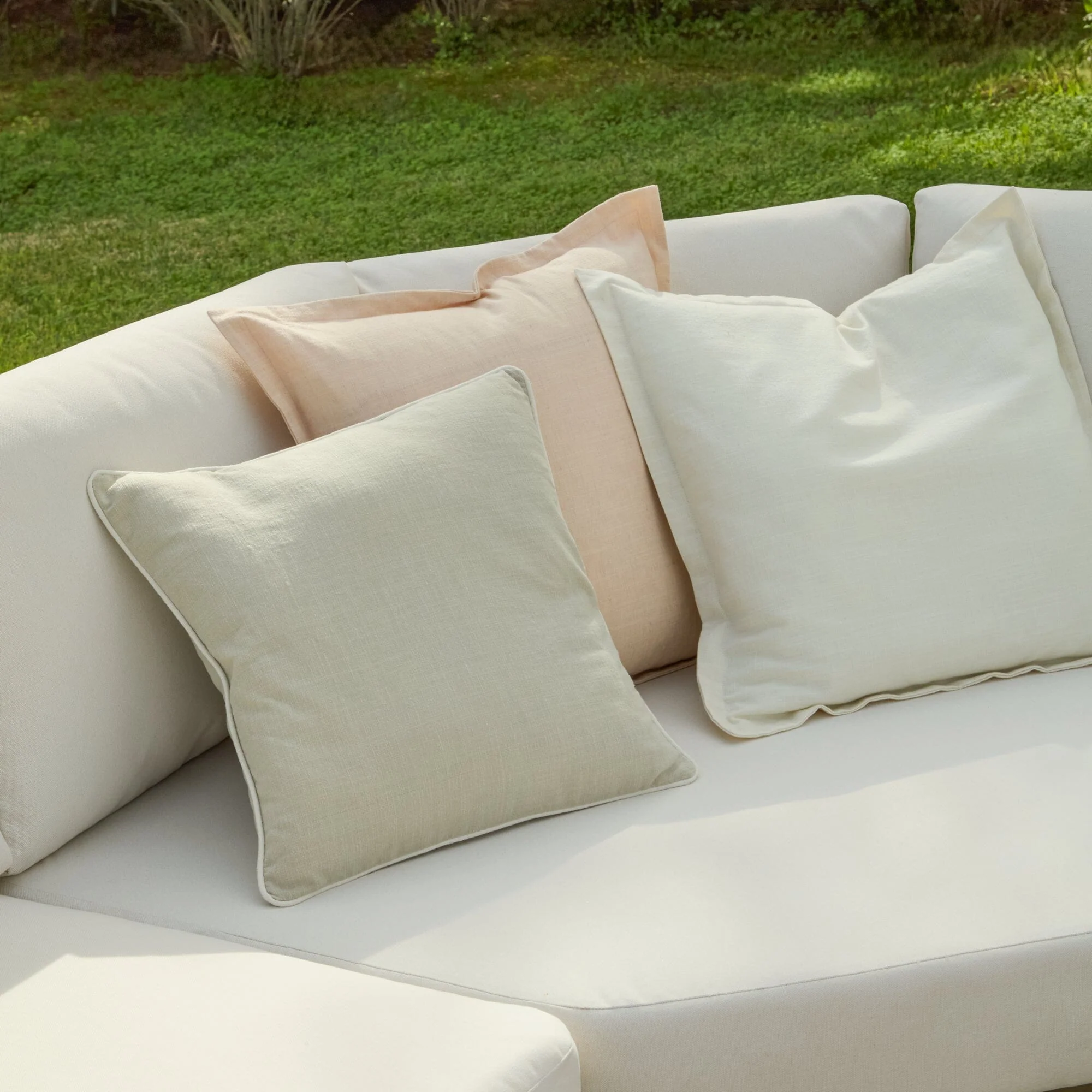 Wilder 6 Seater Garden Corner Sofa Set with Wilder Coffee Table - Olive Green - Image 2