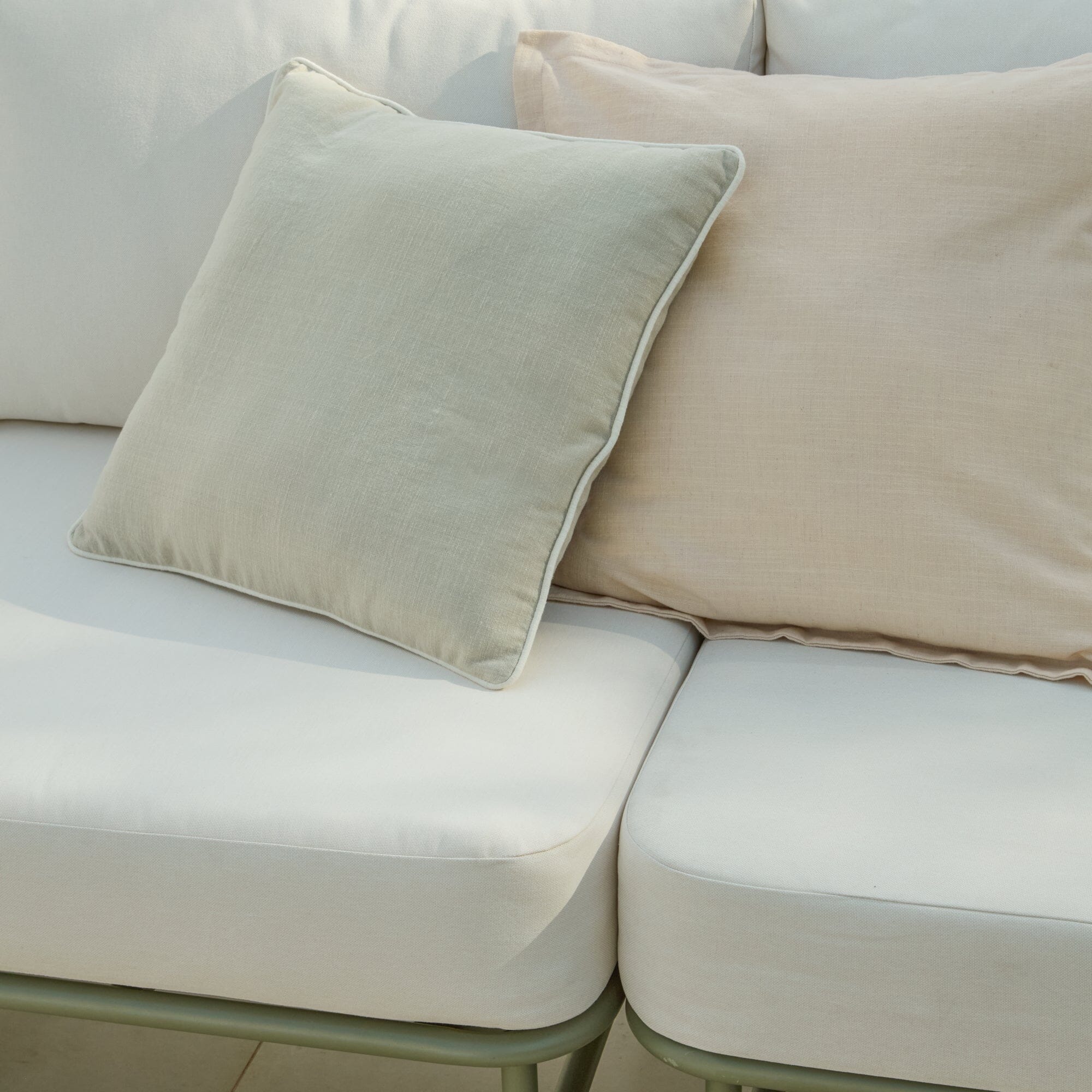 Wilder 6 Seater Garden Corner Sofa Set with Wilder Coffee Table - Olive Green - Image 6