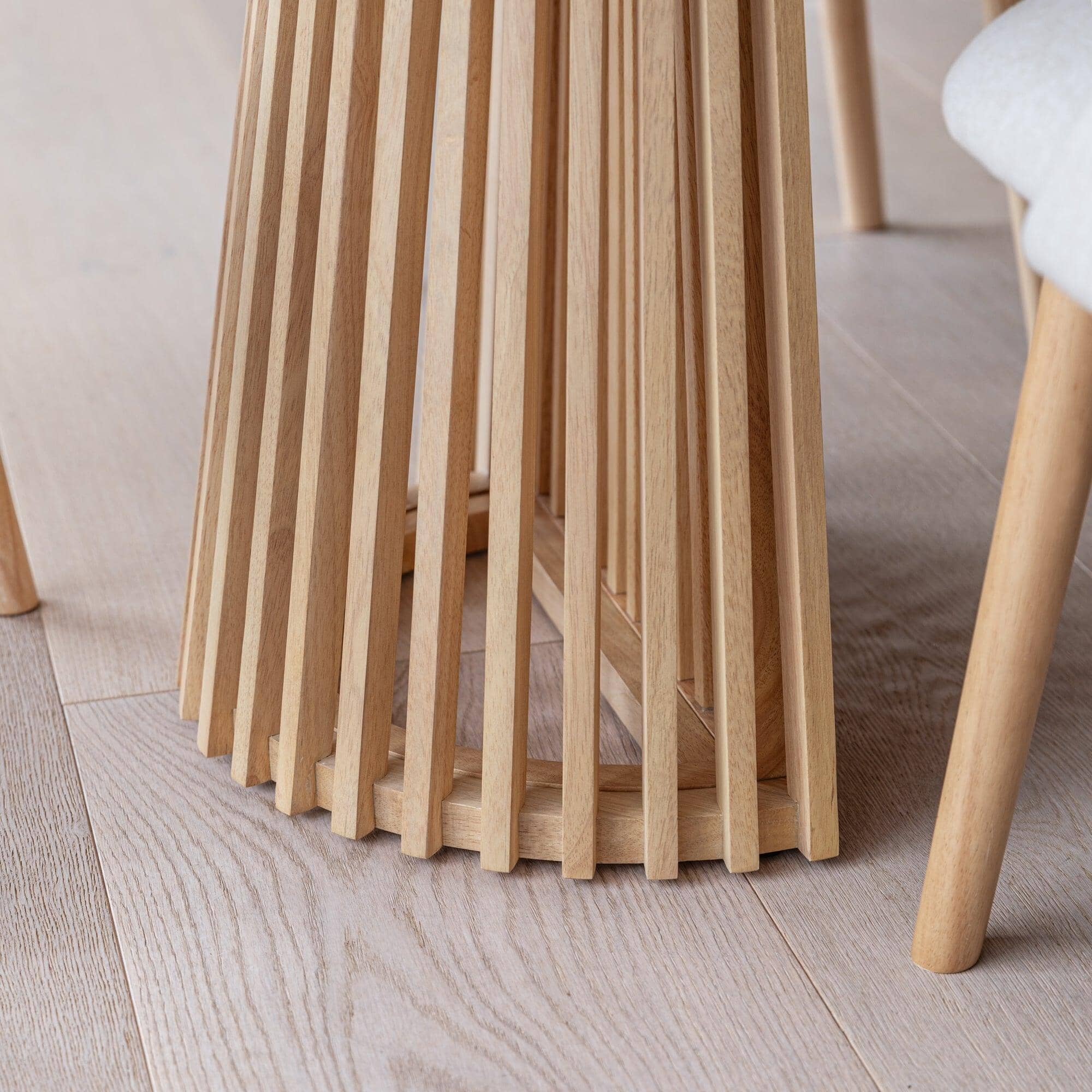 Willow Pale Oak  Dining Table Set - 8 Seater - Freya Sand Dining Chairs - Whitewash Legs - Image 7